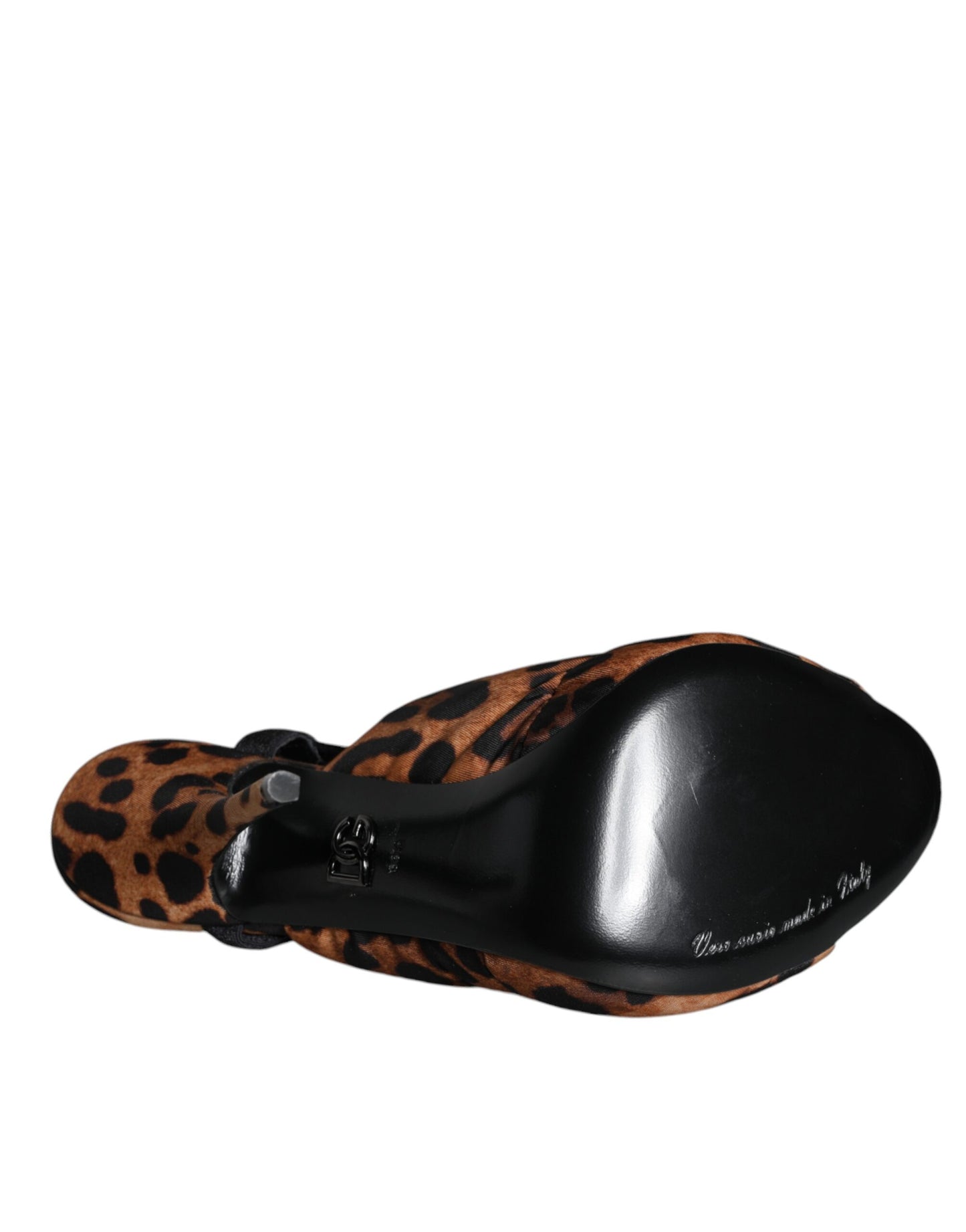Dolce & Gabbana Braune Leoparden-Slingback-Sandalen Keira
