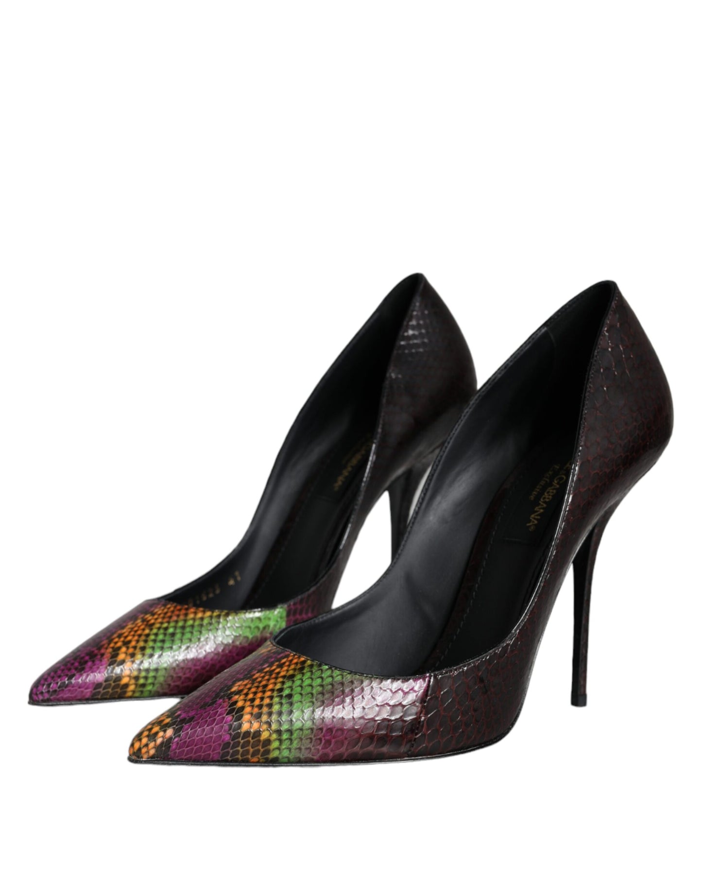 Dolce & Gabbana Multicolor Exotic Leather Heels Pumps Schuhe