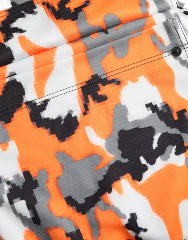 Dolce & Gabbana Mehrfarbiger Camouflage-Pullover mit Rundhalsausschnitt