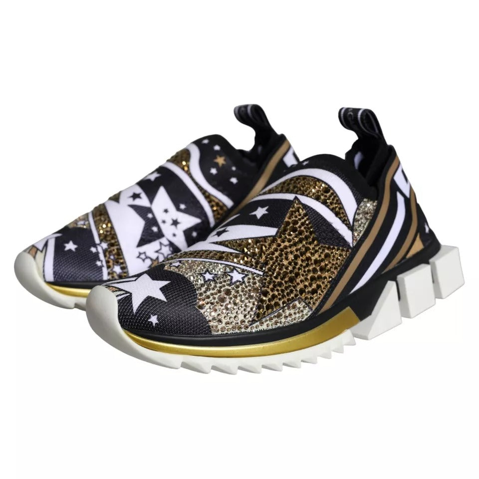 Dolce & Gabbana – Sorrento-Sneakers mit mehrfarbigem Comet-Stern-Print