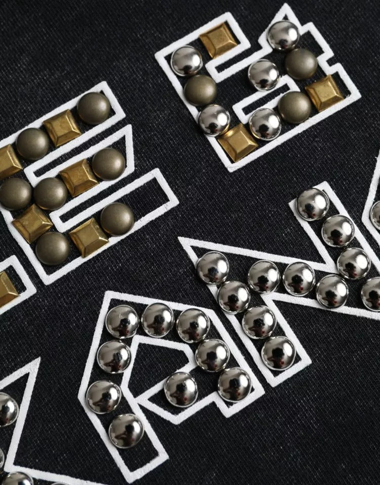 Dolce & Gabbana – Schwarzes Baumwoll-T-Shirt mit Rundhalsausschnitt und Logo-Print für Herren