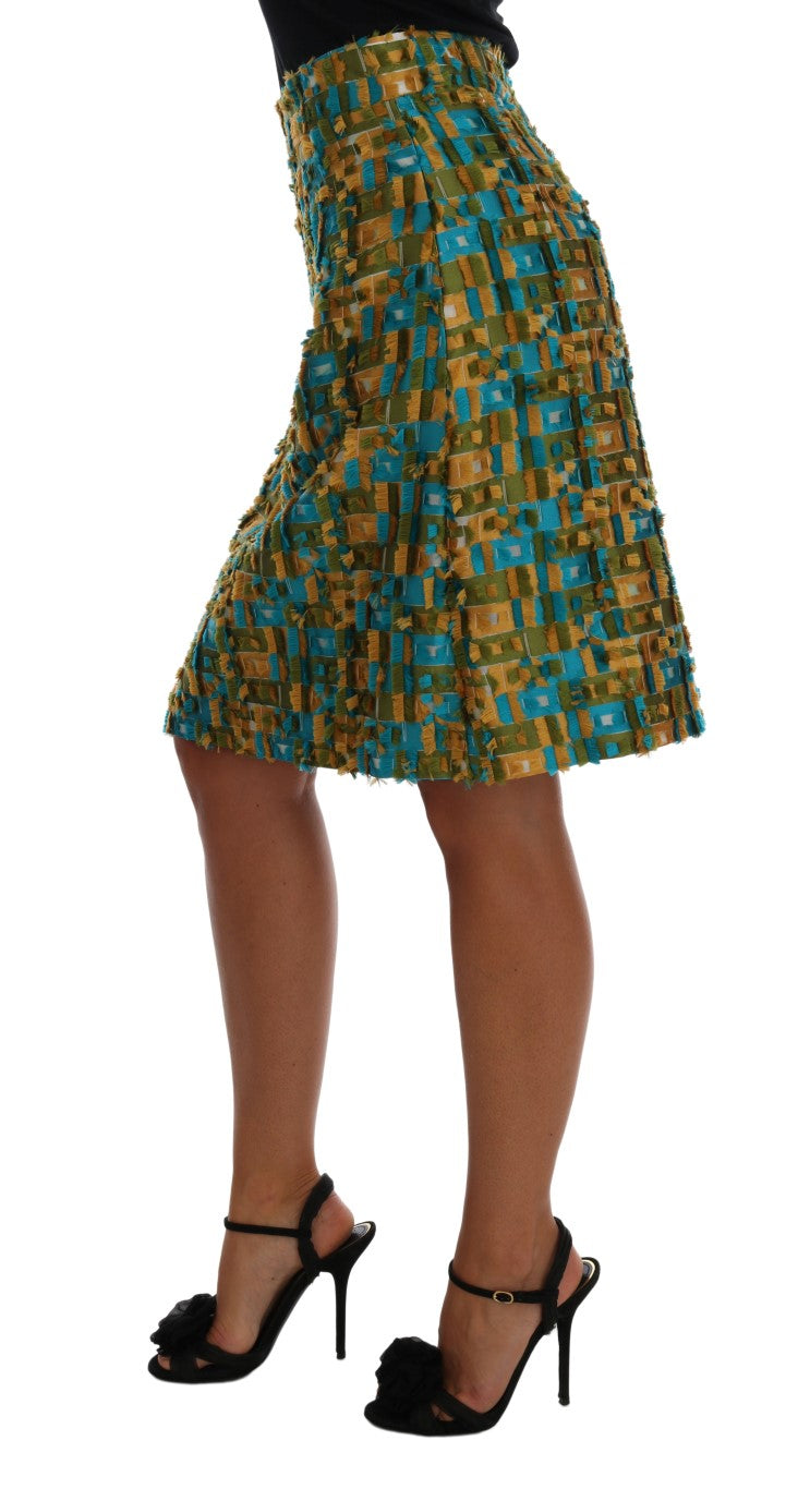 Dolce & Gabbana – Gerader Bleistiftrock aus mehrfarbigem Jacquard