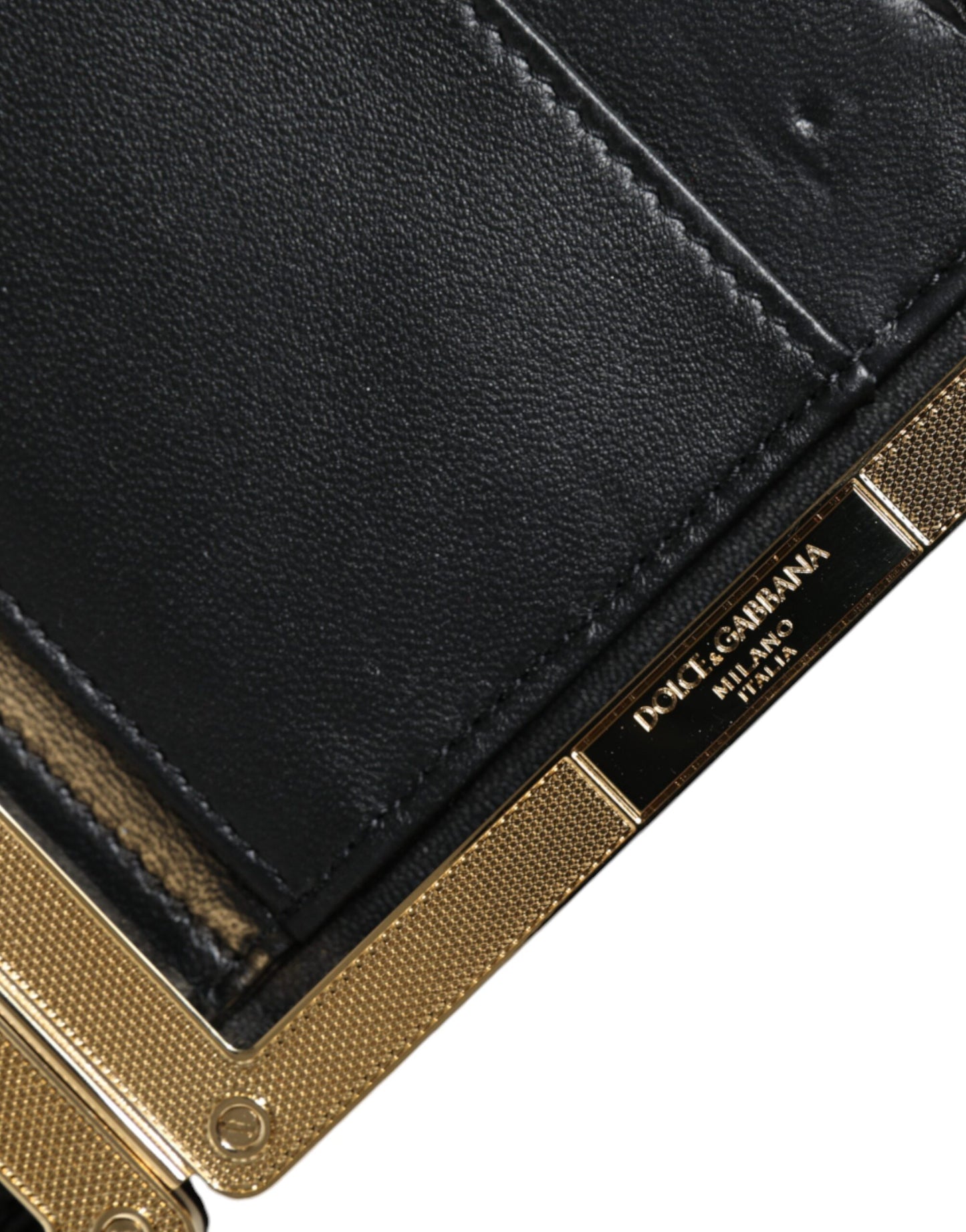 Dolce & Gabbana – Clutch mit mehrfarbigem Blumenmuster und goldenem Rahmen, Abendtasche