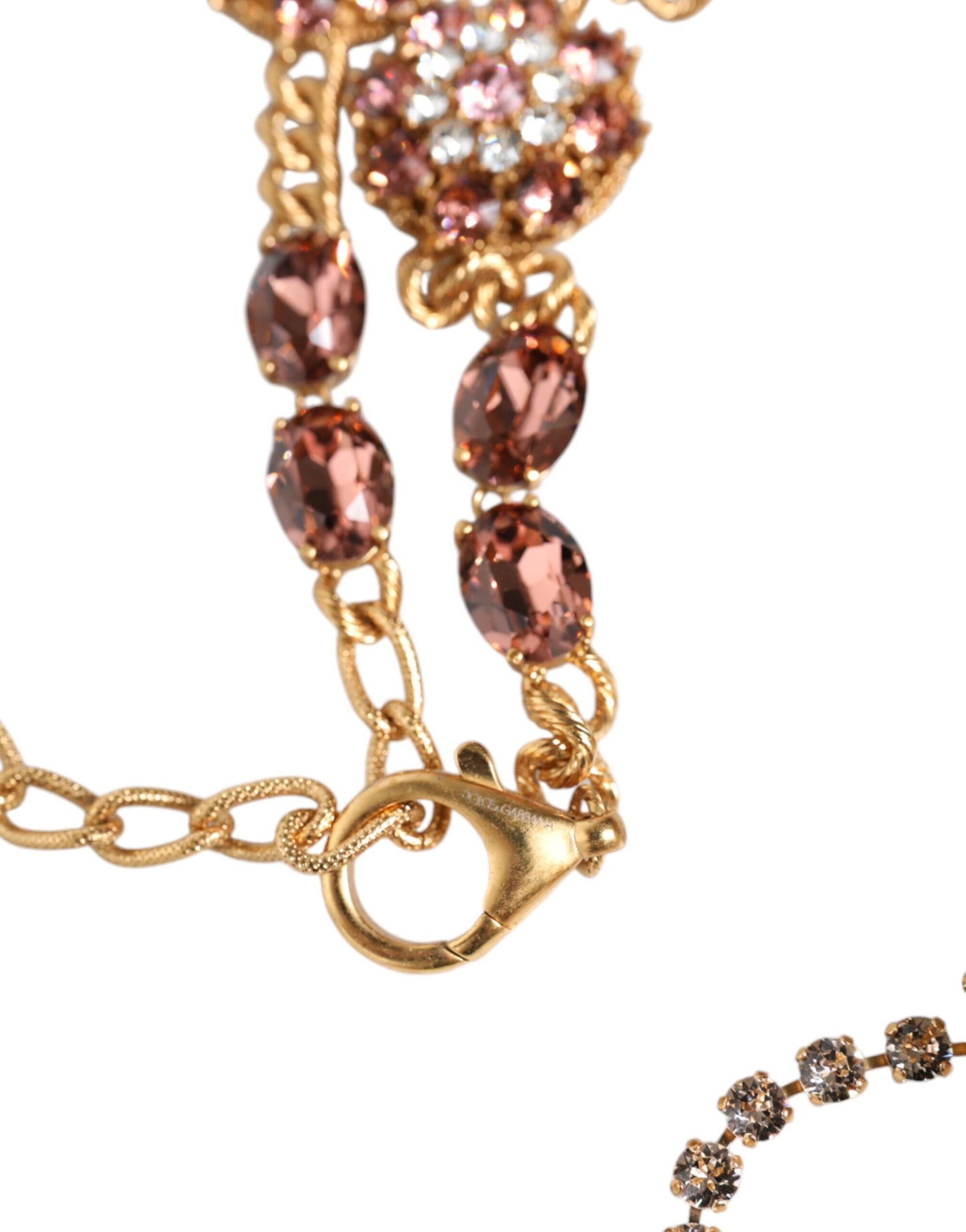 Dolce & Gabbana – Taillenkettengürtel aus goldfarbenem Messing mit Kristallverzierung