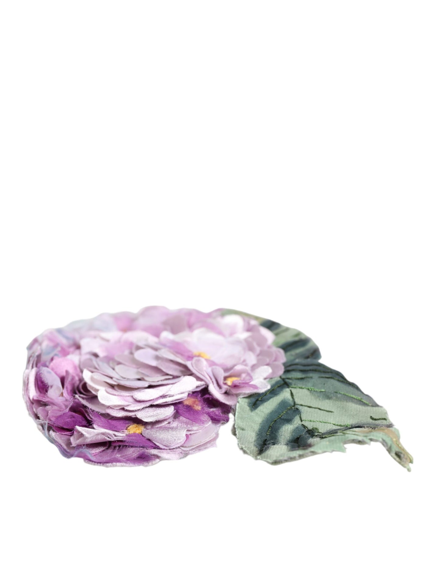 Dolce & Gabbana – Mehrfarbige Hortensien-Brosche aus goldfarbenem Messing