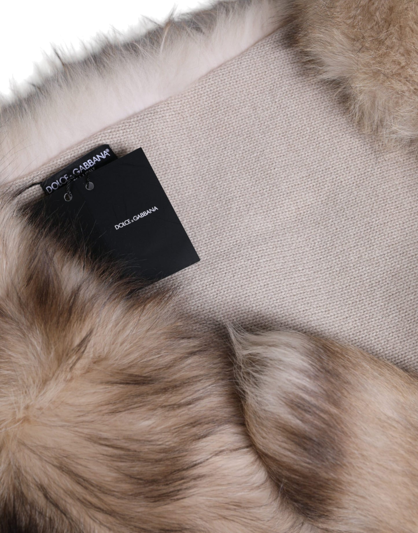 Dolce & Gabbana Brauner Frost Fuchspelz-Halswärmer-Winterschal