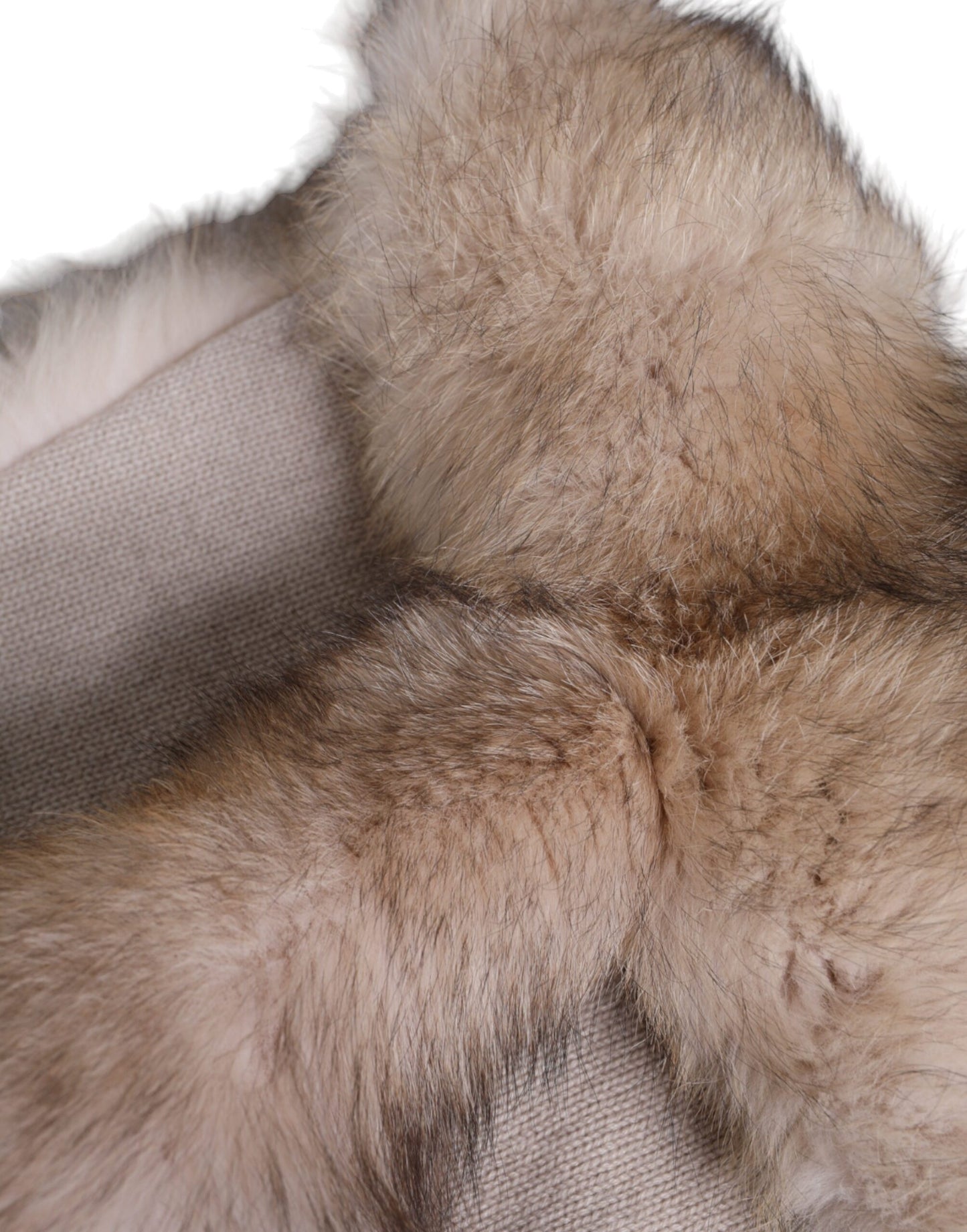 Dolce & Gabbana Brauner Frost Fuchspelz-Halswärmer-Winterschal