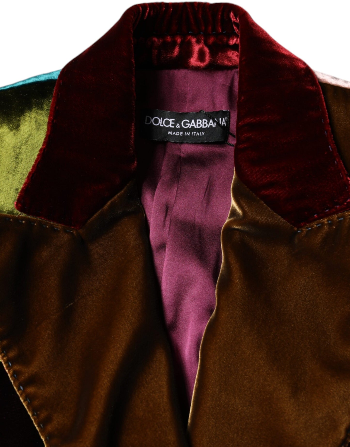 Dolce & Gabbana – Mehrfarbige, zweireihige Blazerjacke im Patchwork-Stil