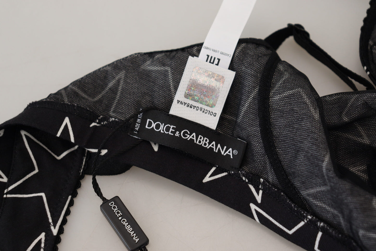 Dolce & Gabbana – Schwarzer Millennials Star – Bügelloser Baumwoll-BH