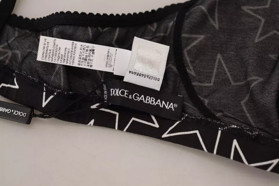 Dolce & Gabbana – Schwarzer Millennials Star – Bügelloser Baumwoll-BH