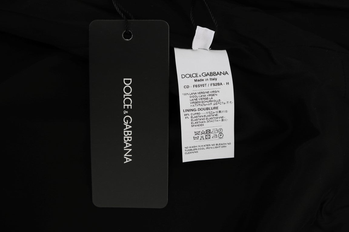 Dolce & Gabbana Graues Etuikleid aus Wolle mit Punkten