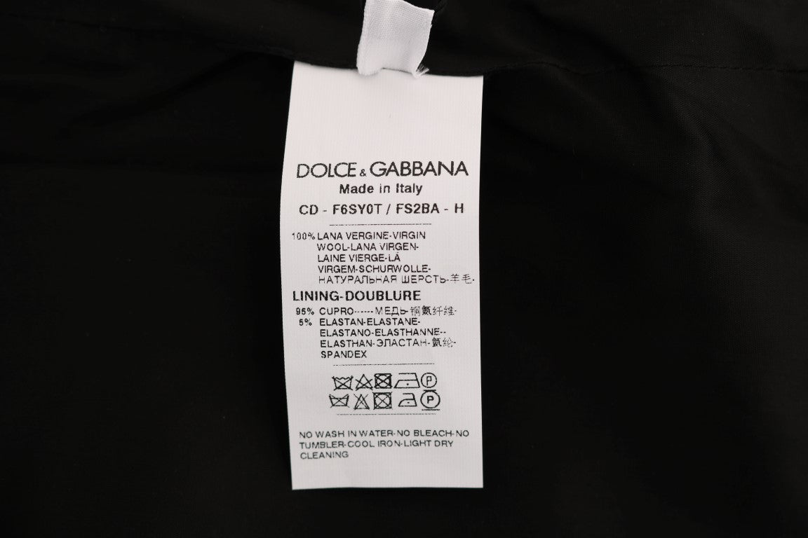 Dolce & Gabbana Graues Etuikleid aus Wolle mit Punkten