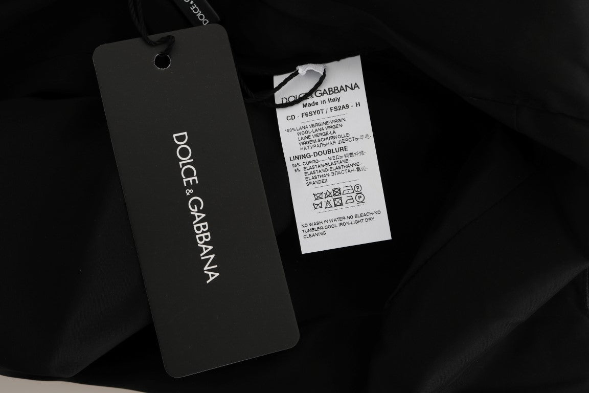 Dolce & Gabbana Graues Etuikleid aus Wolle mit Punkten