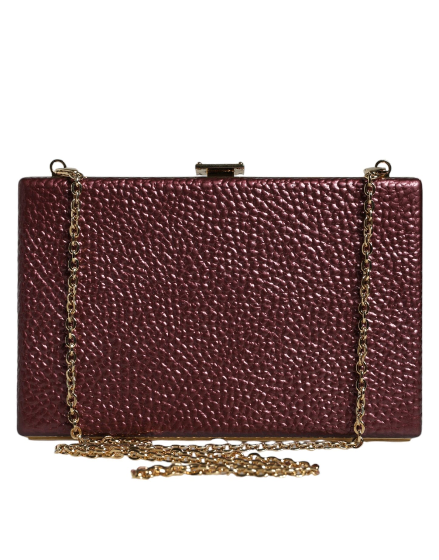 Dolce & Gabbana – Abend-Umhängetasche aus kastanienbraunem Leder