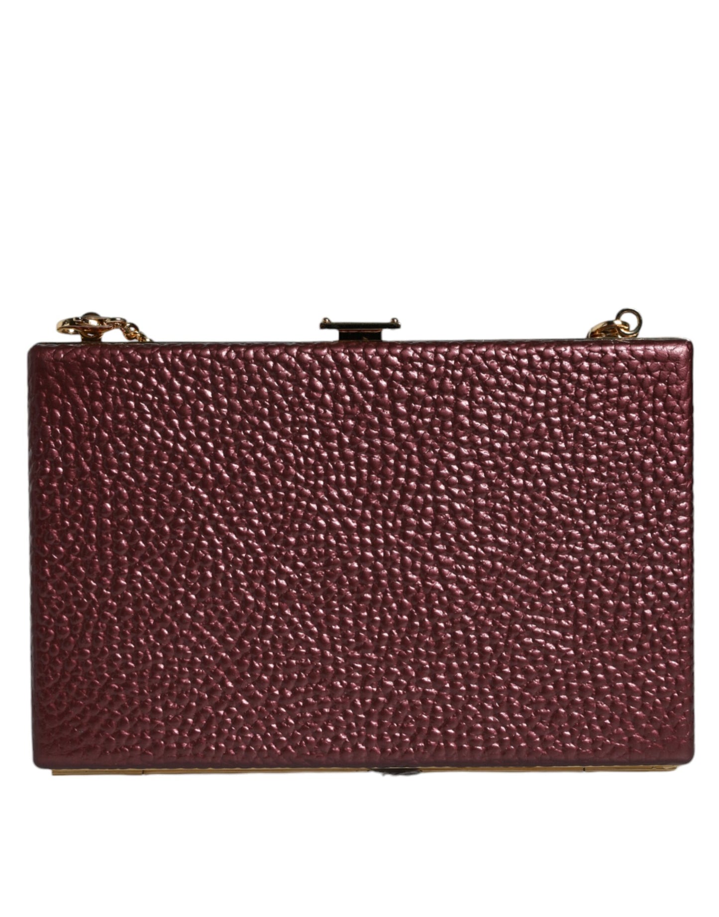 Dolce & Gabbana – Abend-Umhängetasche aus kastanienbraunem Leder