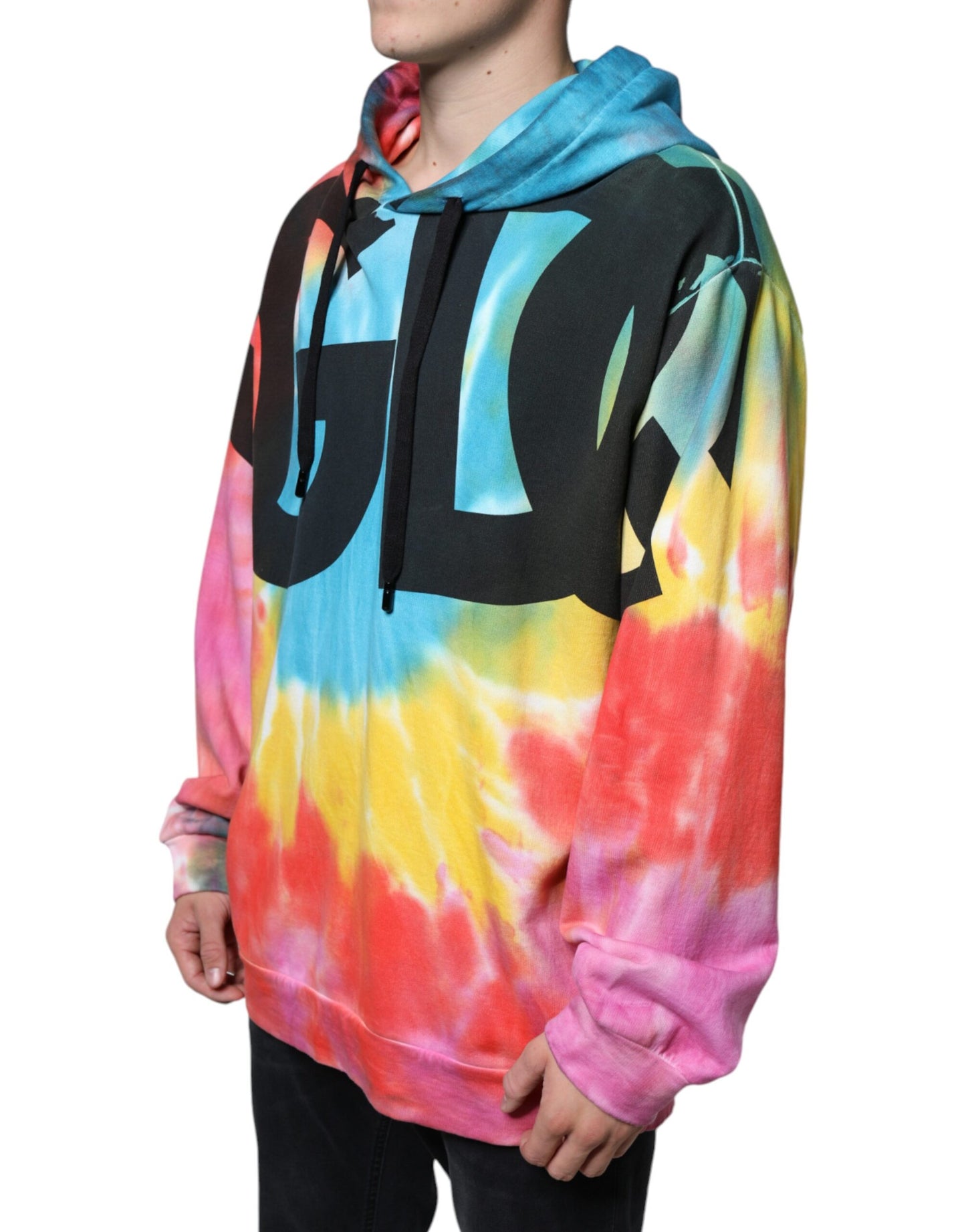 Dolce & Gabbana – Mehrfarbiger Kapuzenpullover mit Batikmuster