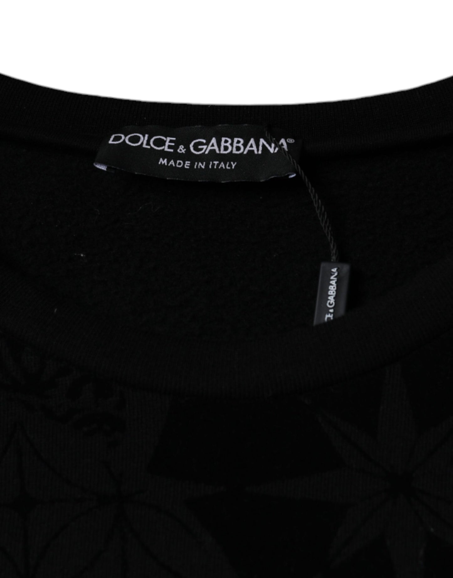 Dolce & Gabbana – Schwarzer Sweatshirtpullover mit Rundhalsausschnitt und Print