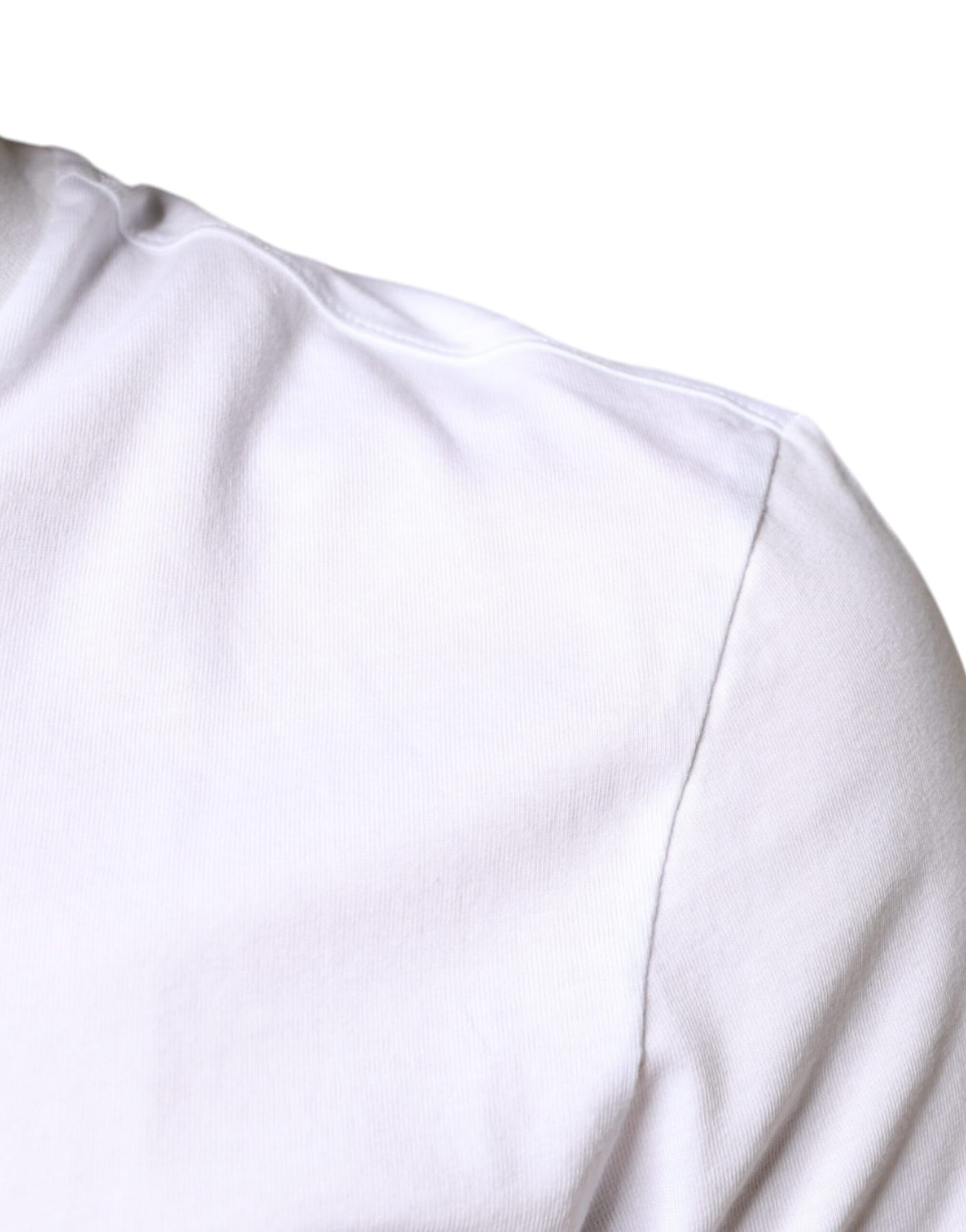 Dolce & Gabbana – Lässiges T-Shirt aus weißer Baumwolle mit DG-Applikation