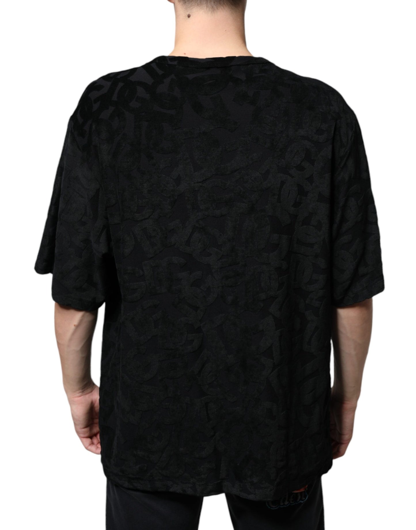 Dolce & Gabbana – Schwarzes T-Shirt mit DG Mania-Logoprint