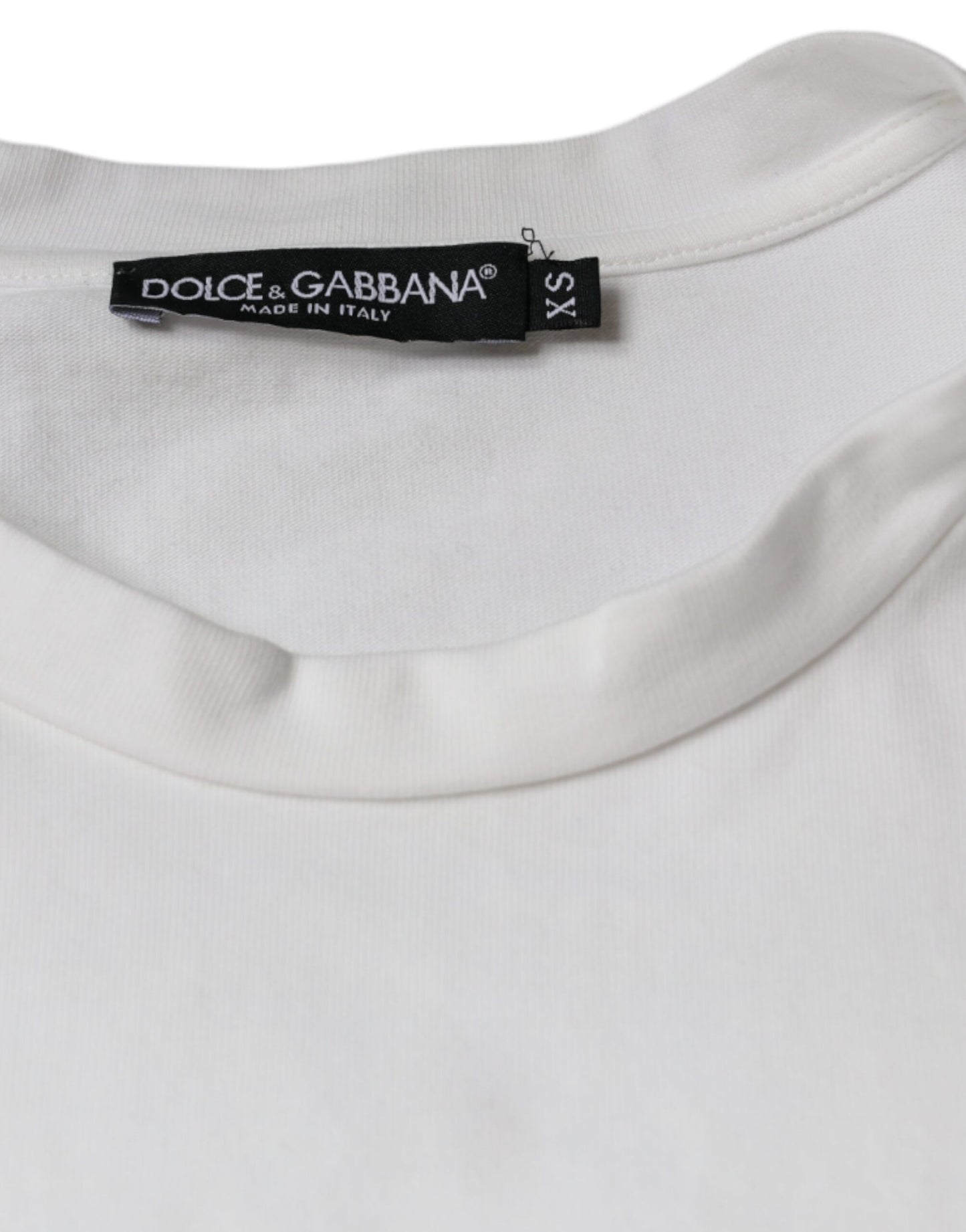 Dolce & Gabbana – Lässiges T-Shirt aus weißer Baumwolle mit DG-Logo-Print