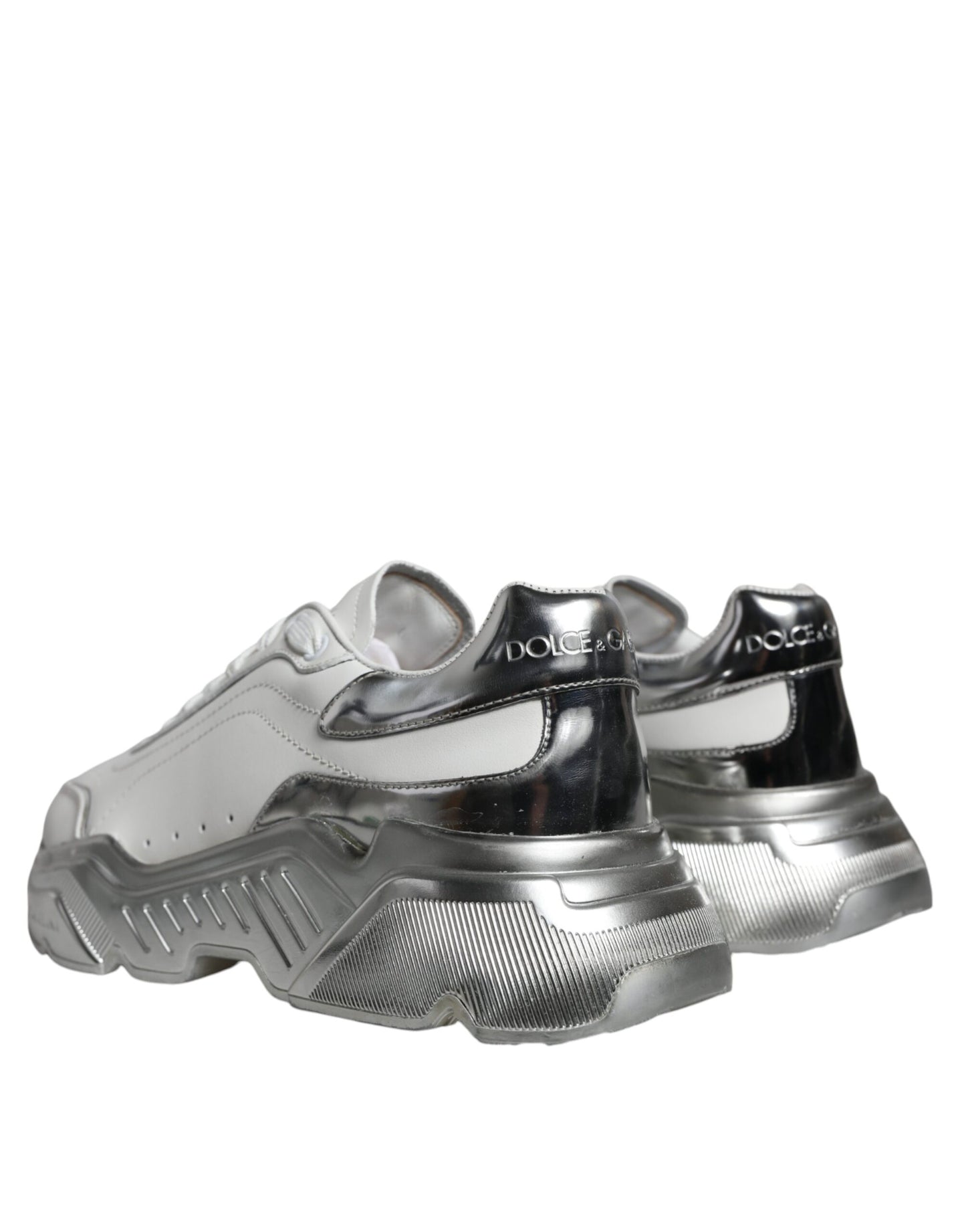 Dolce & Gabbana Weiß Silber Daymaster Low Top Sneakers Schuhe