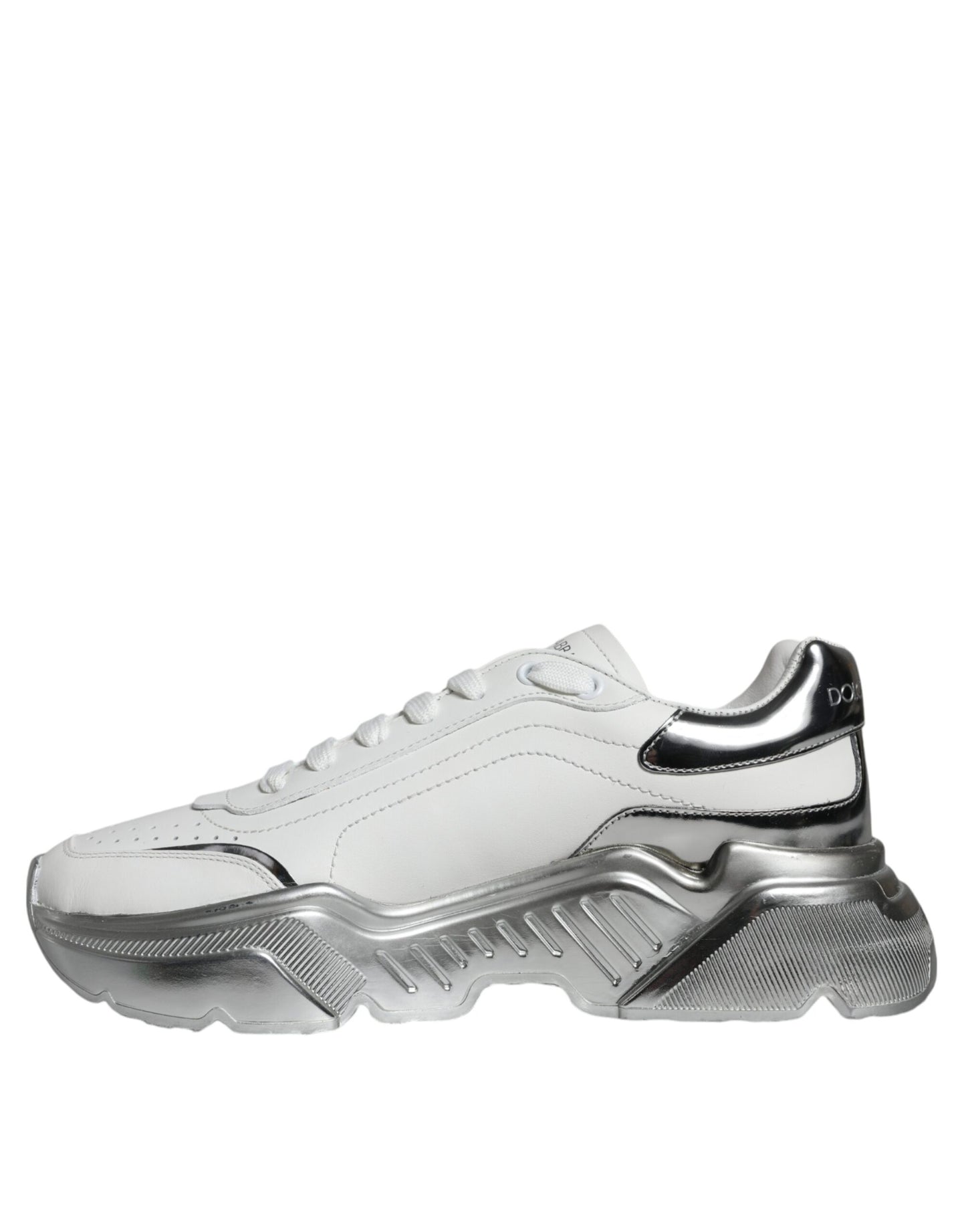 Dolce & Gabbana Weiß Silber Daymaster Low Top Sneakers Schuhe