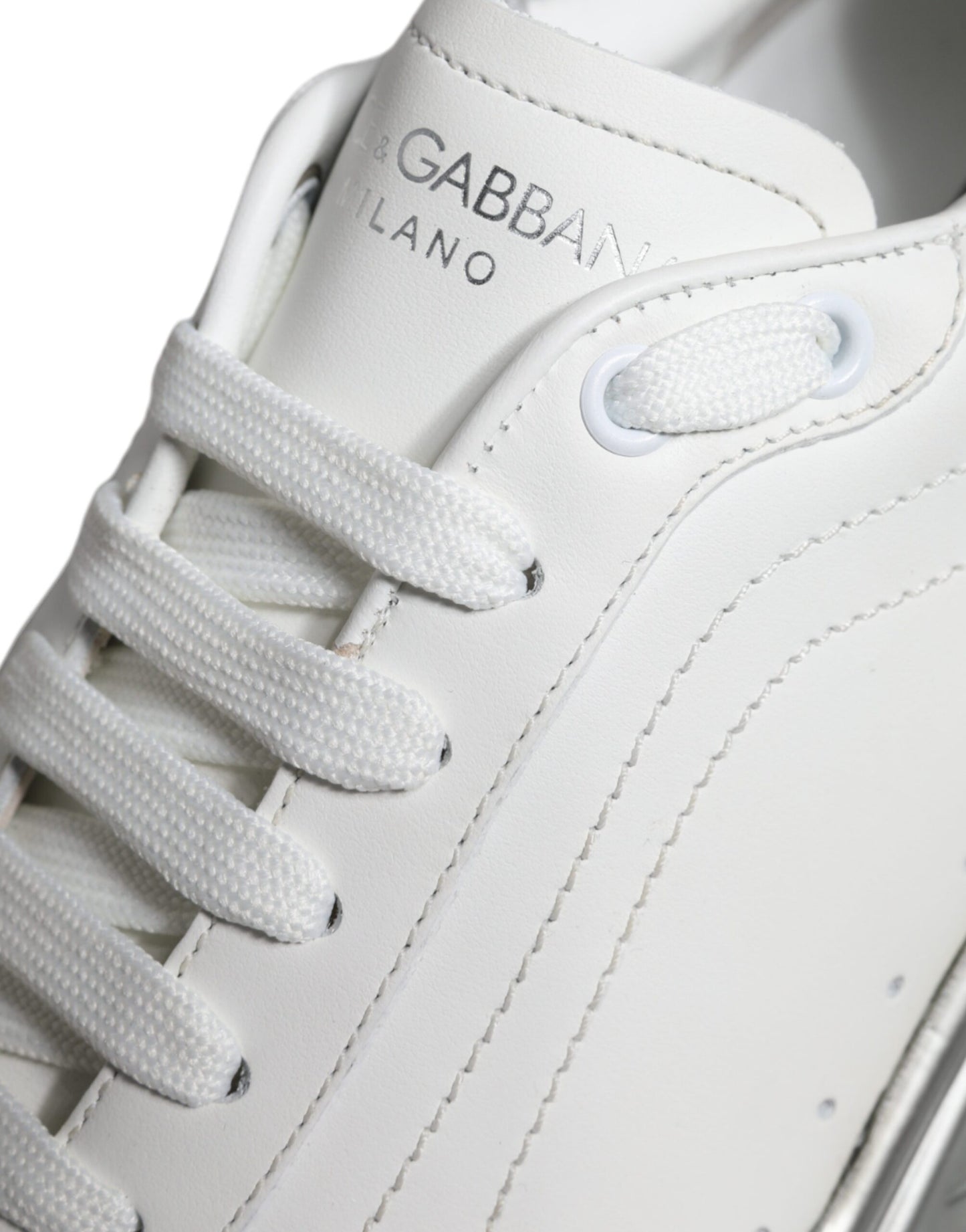 Dolce & Gabbana Weiß Silber Daymaster Low Top Sneakers Schuhe
