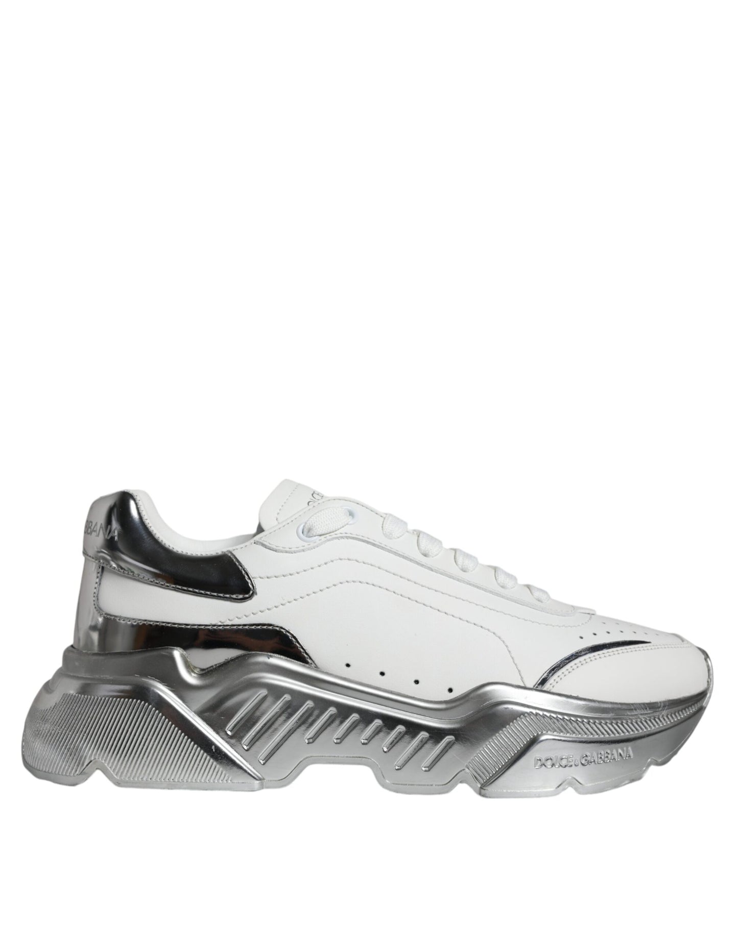 Dolce & Gabbana Weiß Silber Daymaster Low Top Sneakers Schuhe