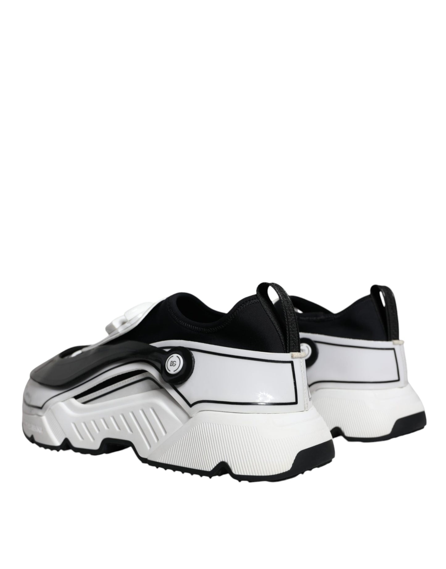 Dolce & Gabbana – Daymaster – Sneaker mit Logo-Plakette in Weiß und Schwarz