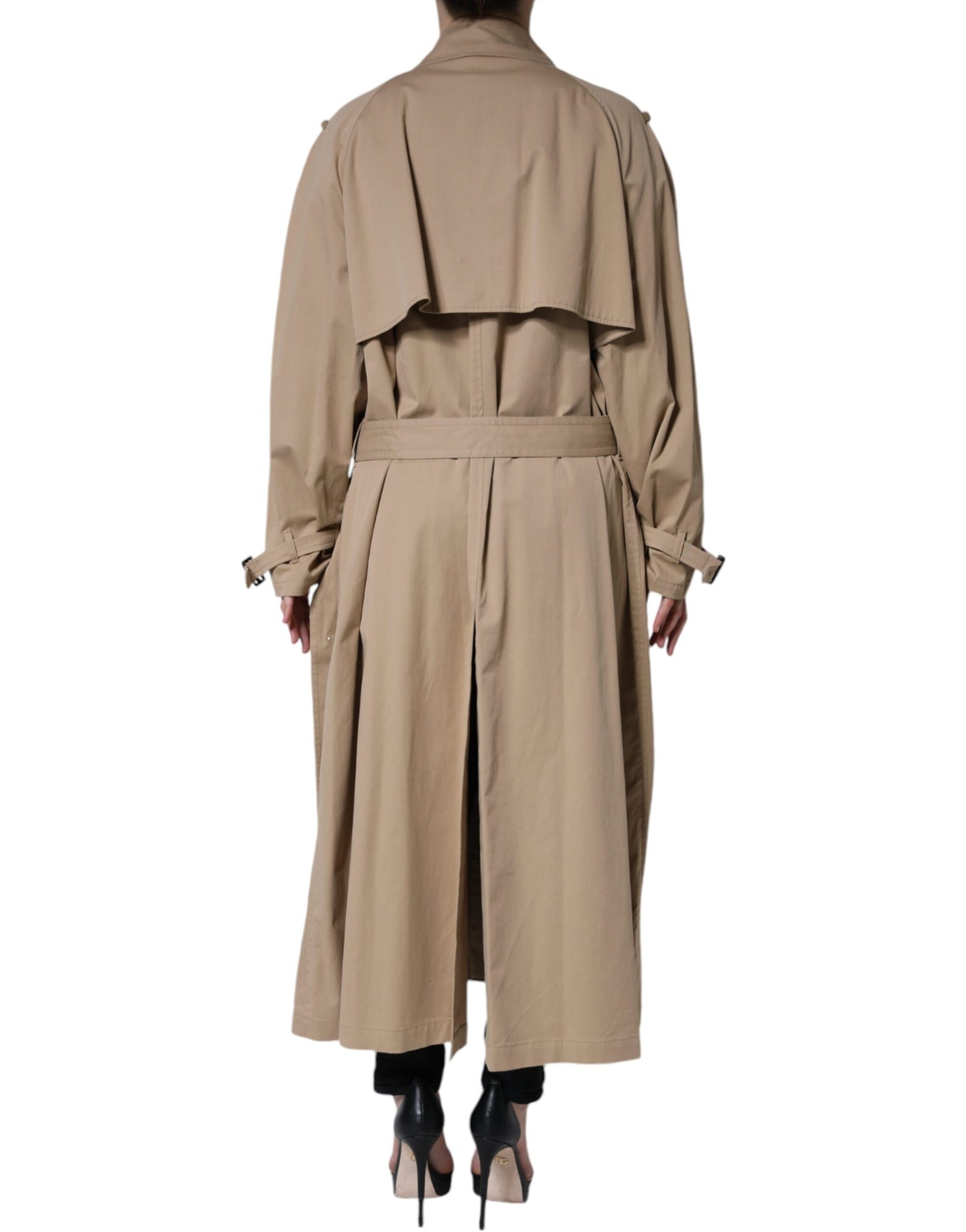 Dolce & Gabbana – Zweireihige Trenchcoat-Jacke in Khaki