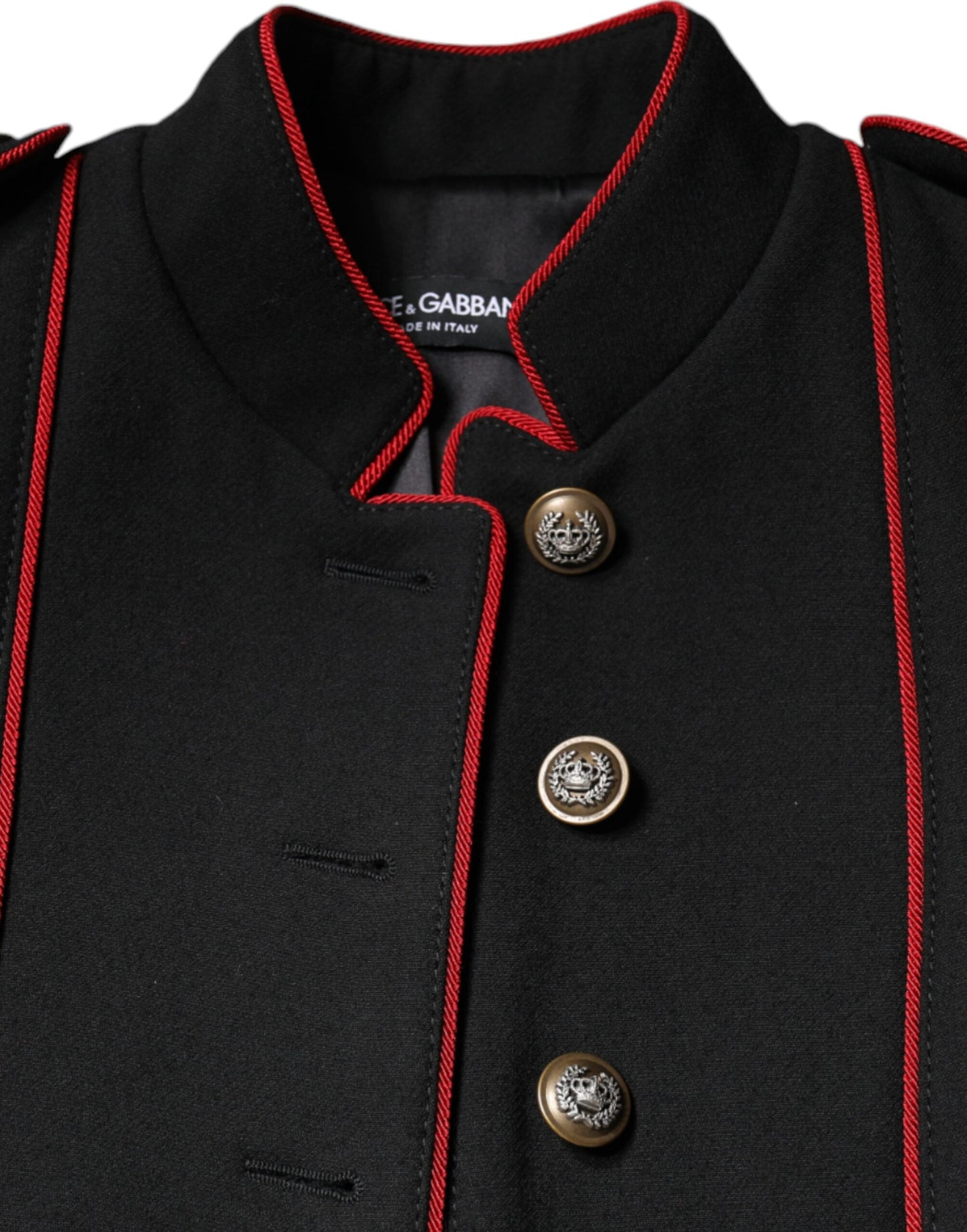Dolce & Gabbana – Schwarze, einreihige Trenchcoat-Jacke