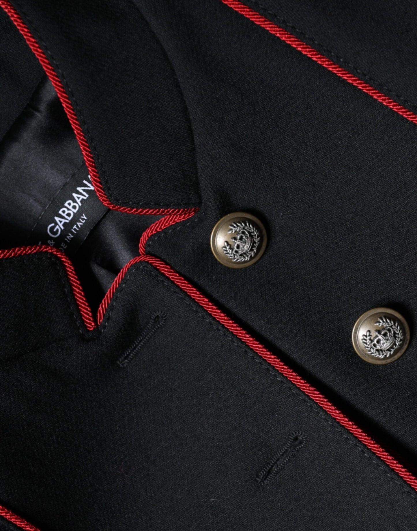 Dolce & Gabbana – Schwarze, einreihige Trenchcoat-Jacke