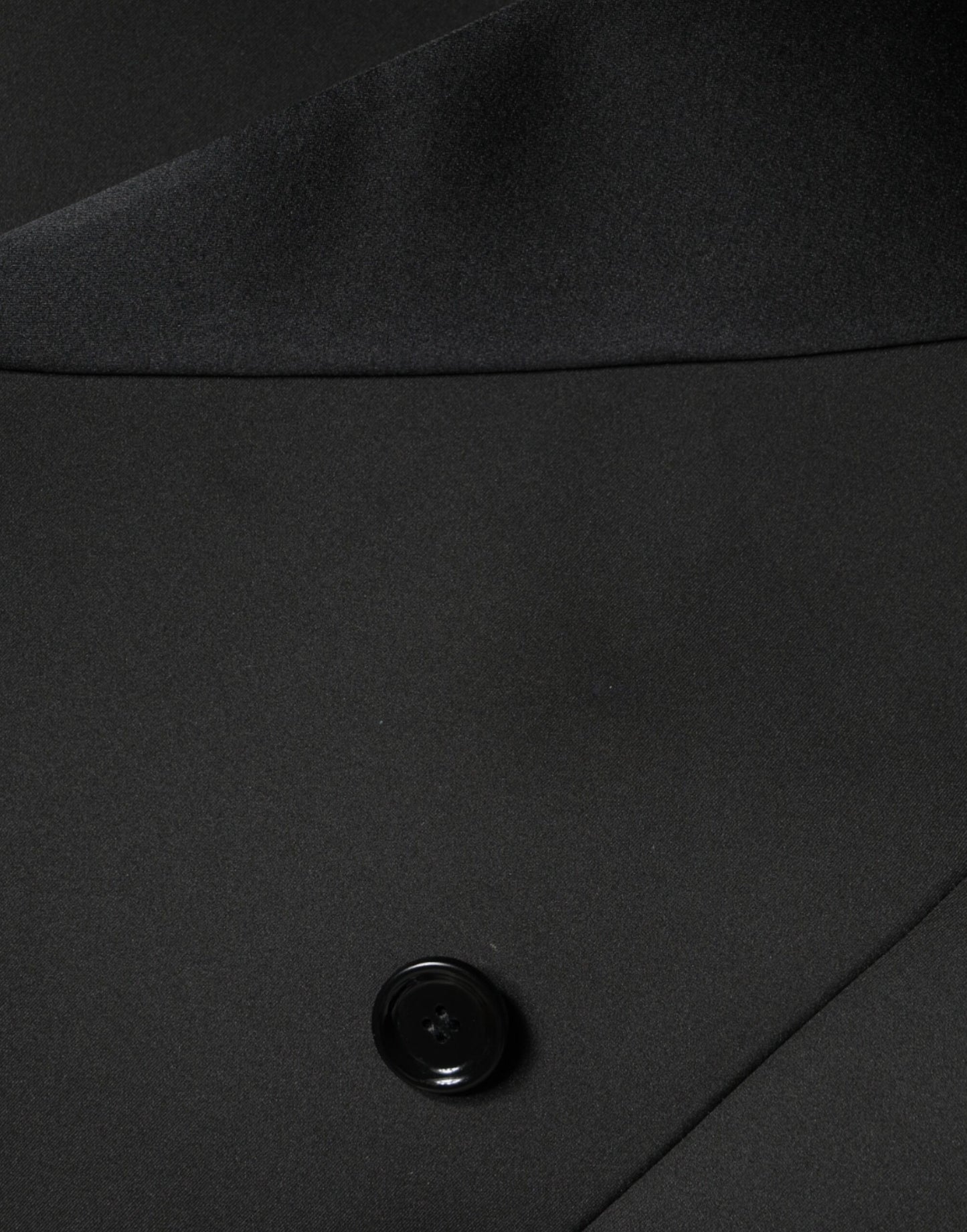 Dolce & Gabbana – Zweireihige Manteljacke aus schwarzem Polyester