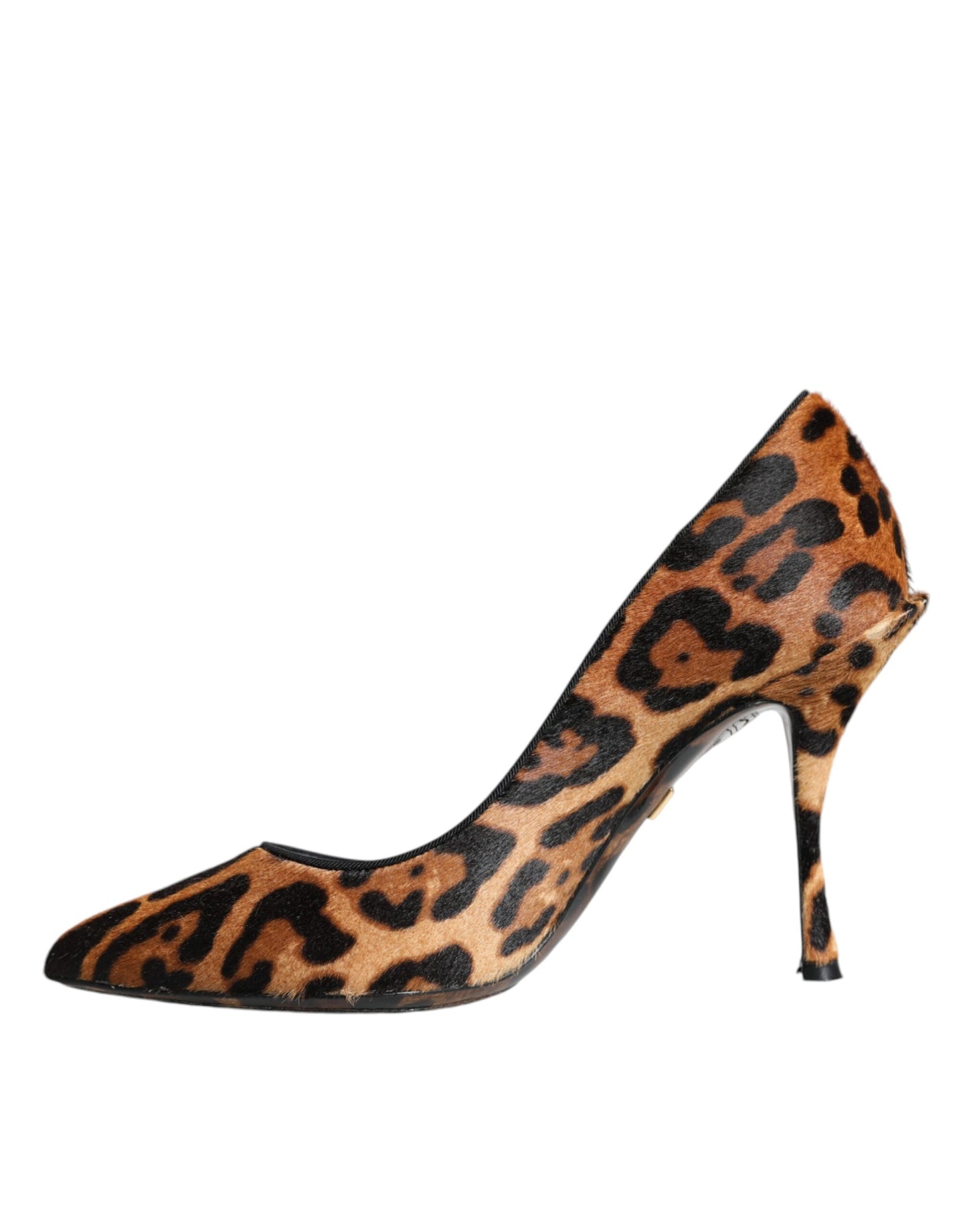Dolce & Gabbana Braune Pumps mit Leopardenmuster aus Kalbshaar