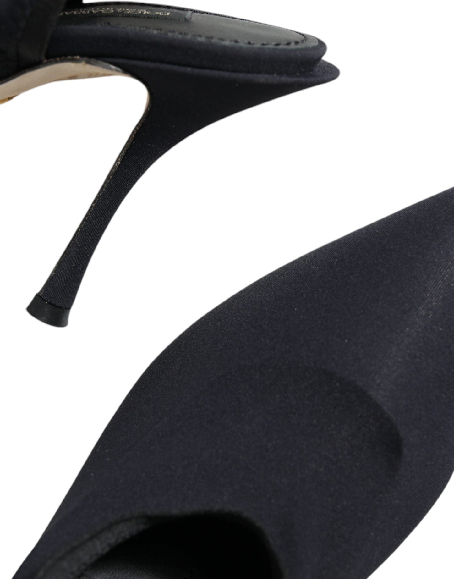 Dolce & Gabbana – Slingback-Schuhe aus Stretch-Jersey in Schwarz