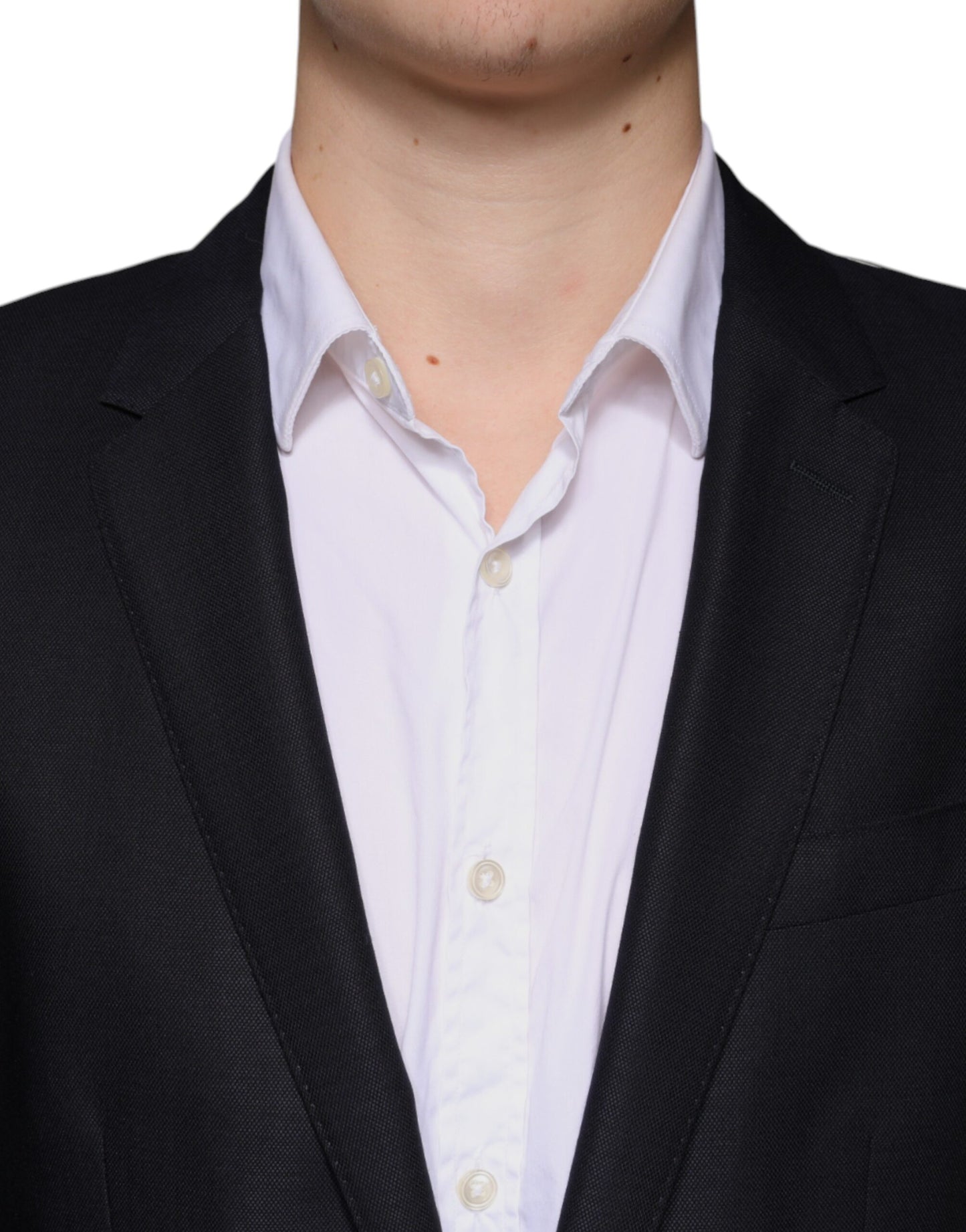 Dolce & Gabbana – Einreihiger Blazer aus dunkelblauer Wolle