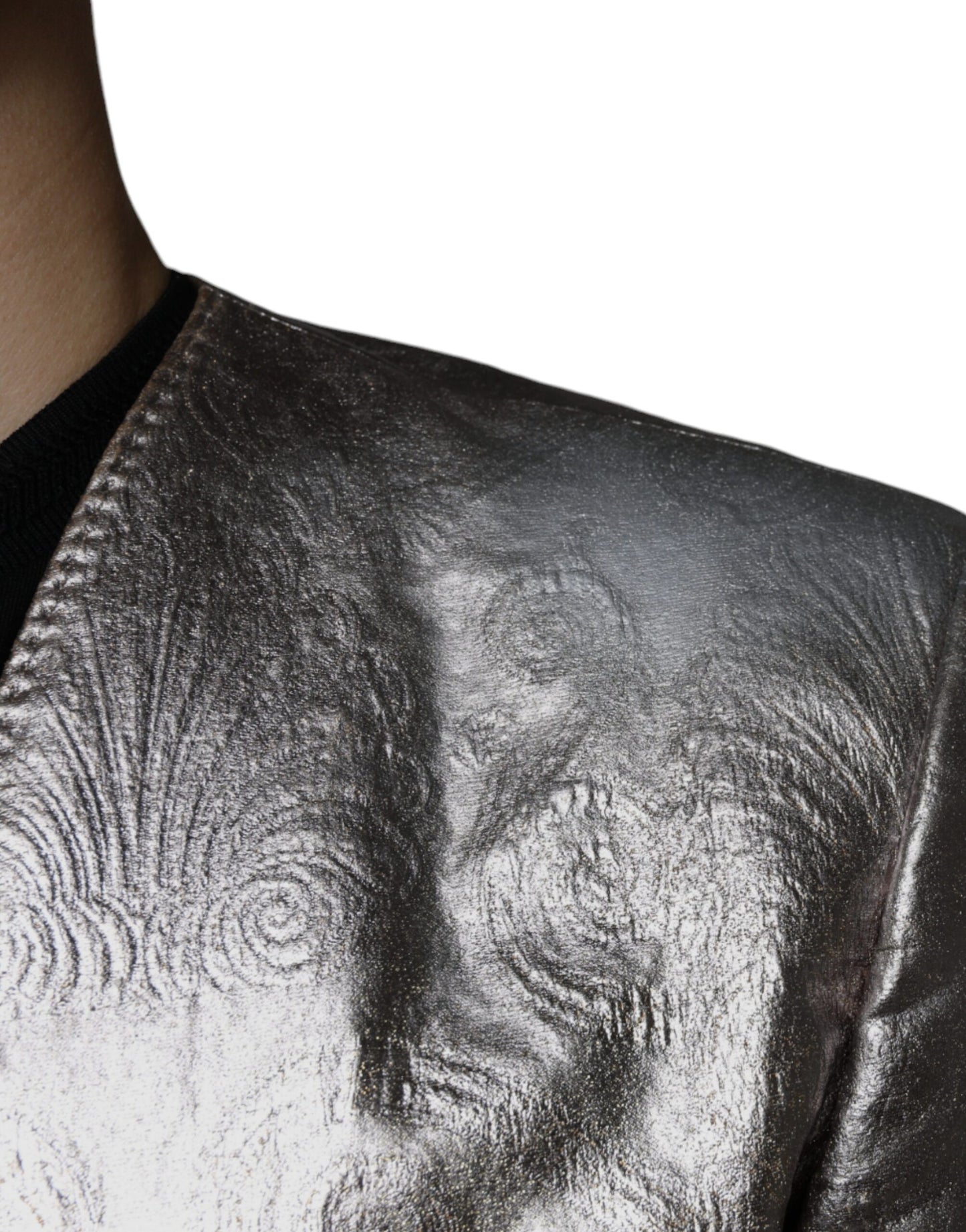 Dolce & Gabbana – Einreihiger Blazer aus goldenem Jacquard