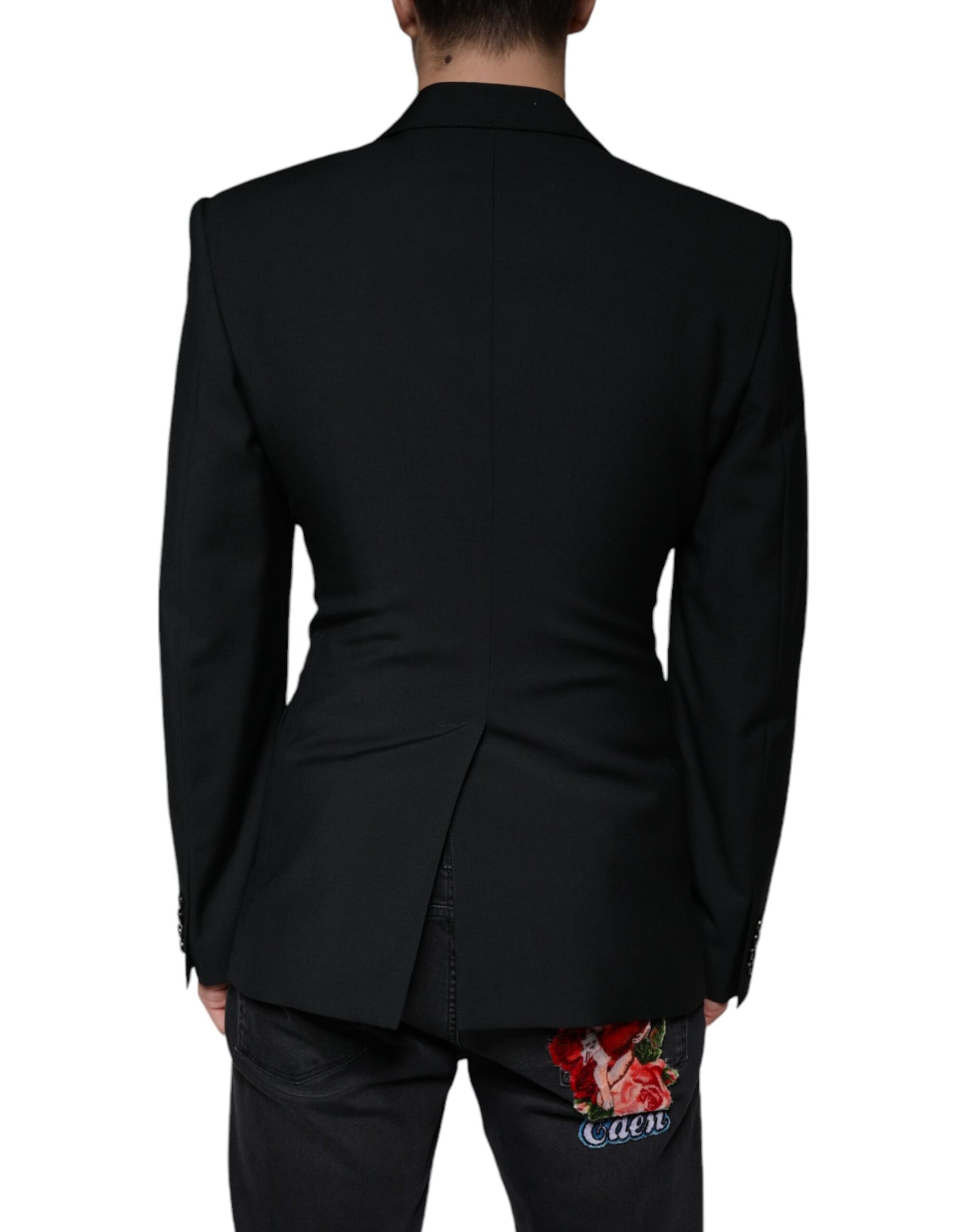 Dolce & Gabbana – Einreihiger Blazer in Schwarz und Weiß