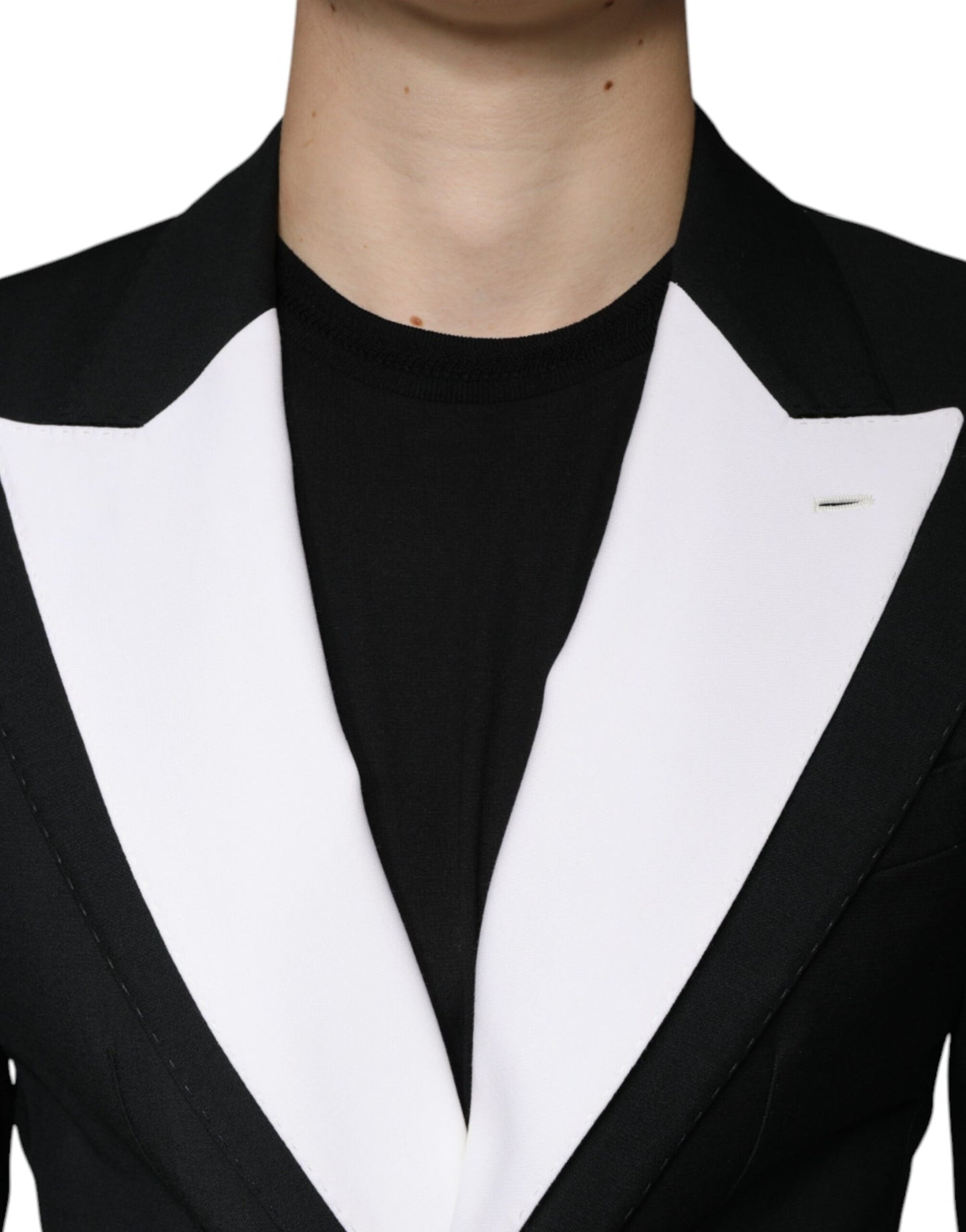 Dolce & Gabbana – Einreihiger Blazer in Schwarz und Weiß