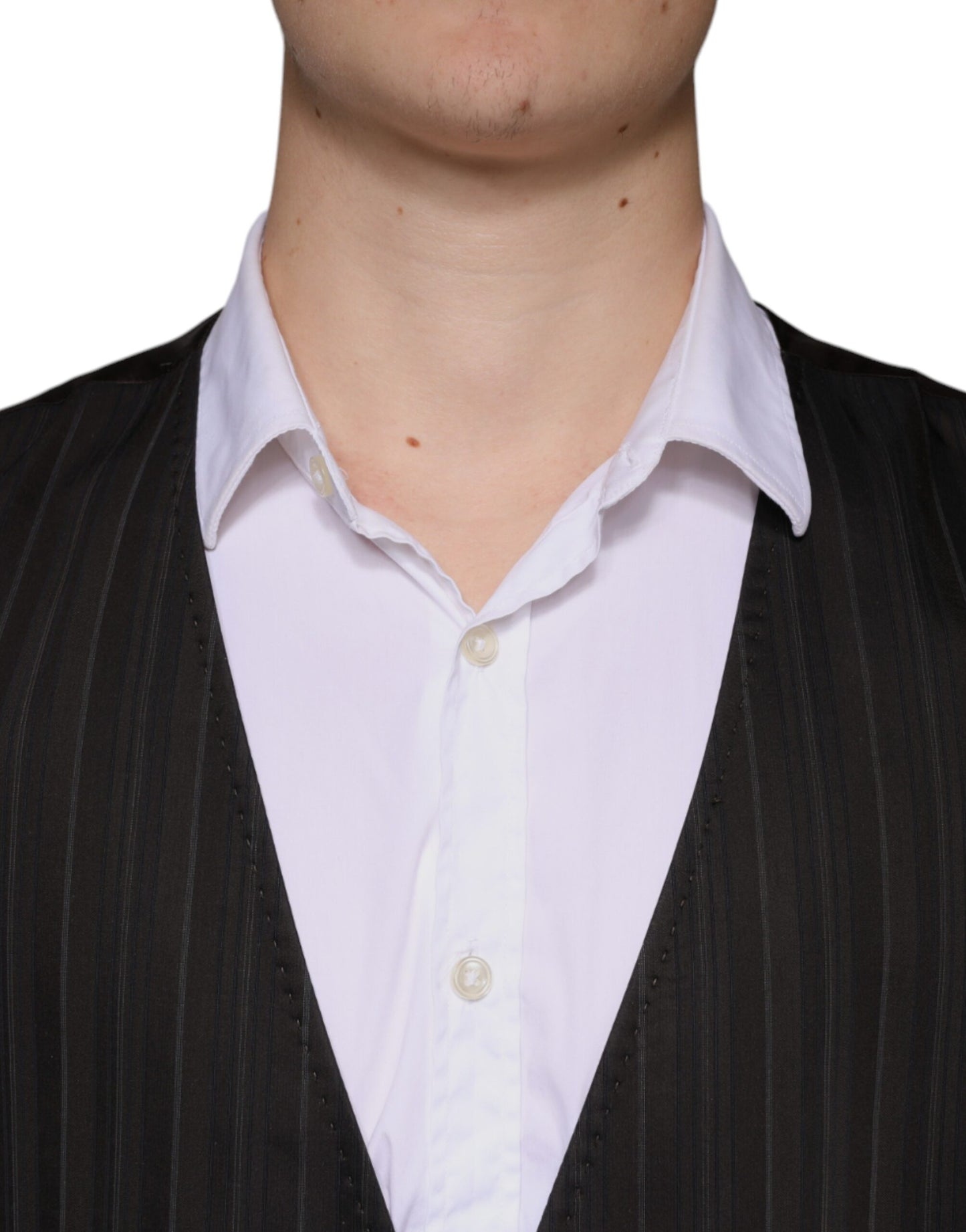 Dolce & Gabbana Schwarze Weste aus Baumwolle, formelle Weste