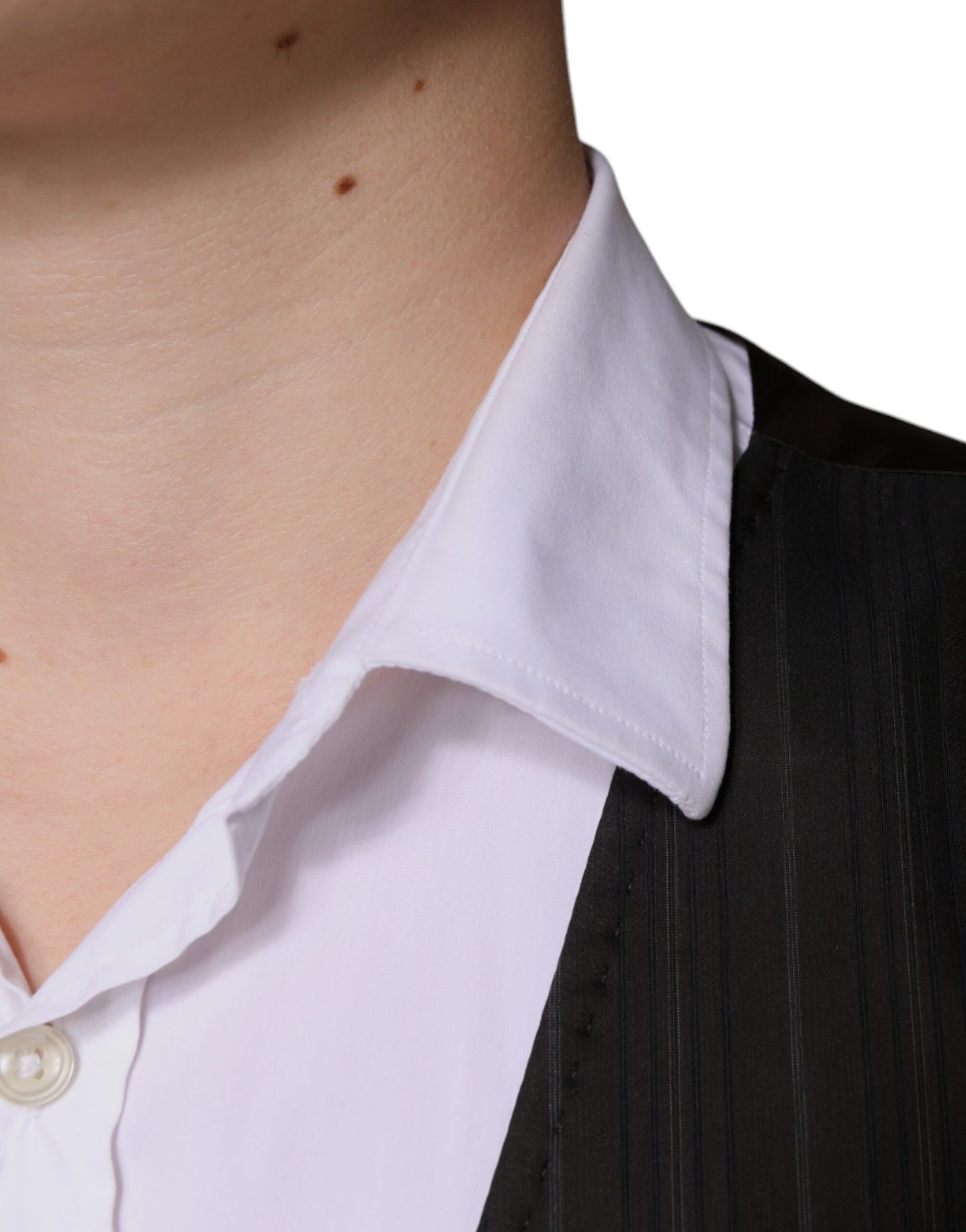 Dolce & Gabbana Schwarze Weste aus Baumwolle, formelle Weste