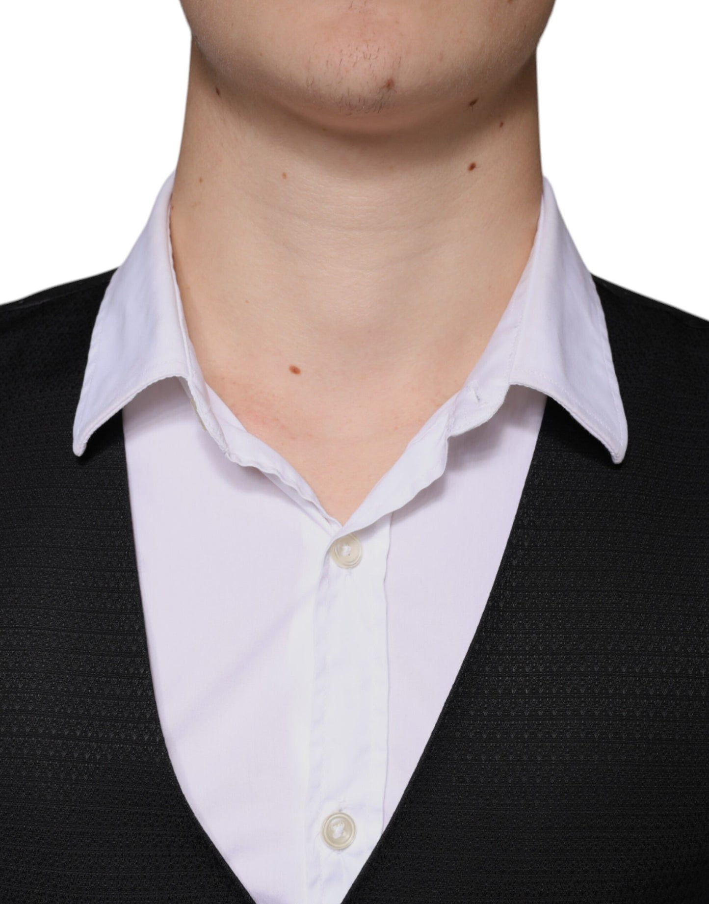 Dolce & Gabbana Schwarze Wollweste, formelle Weste