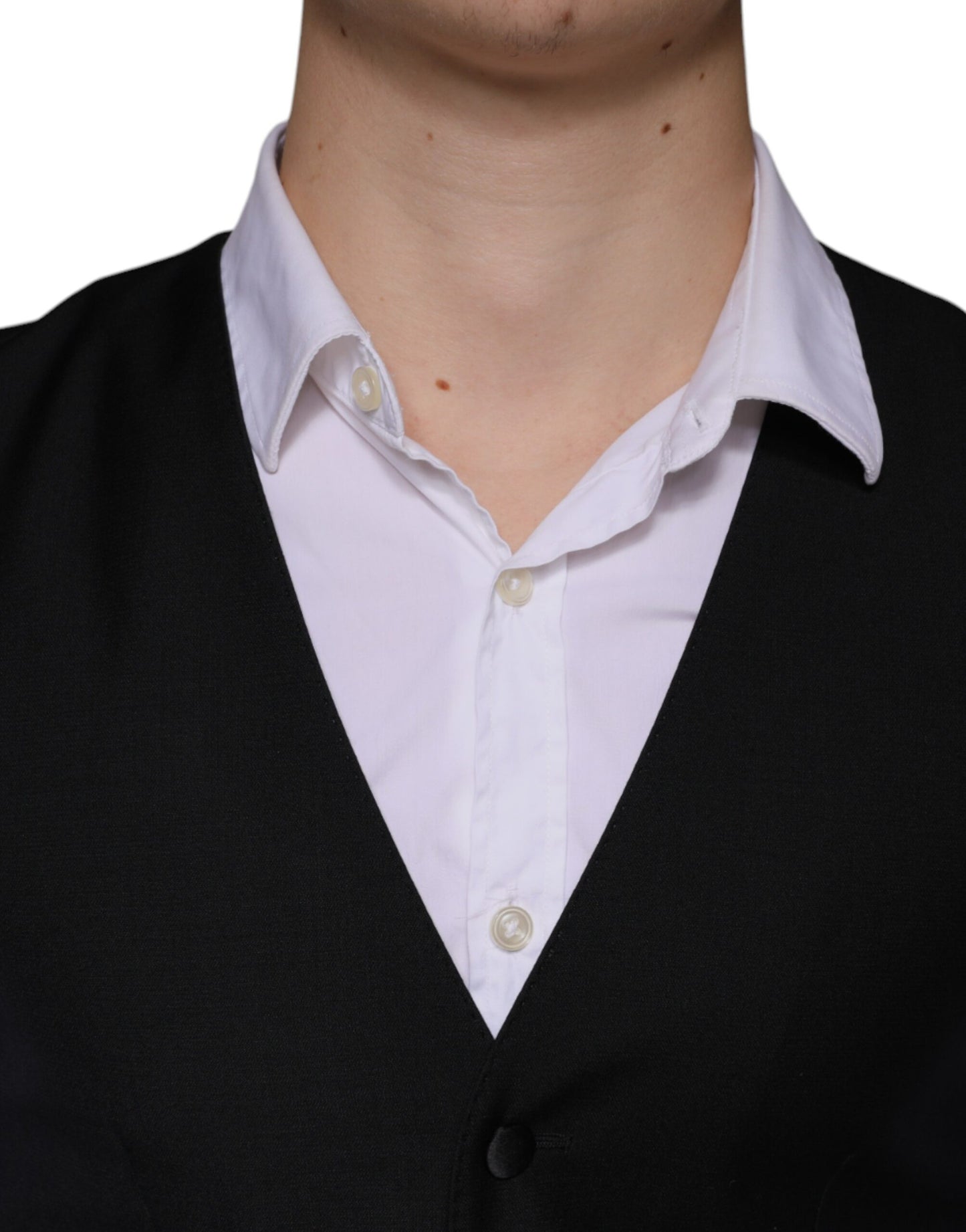 Dolce & Gabbana Schwarze Wollweste, formelle Weste