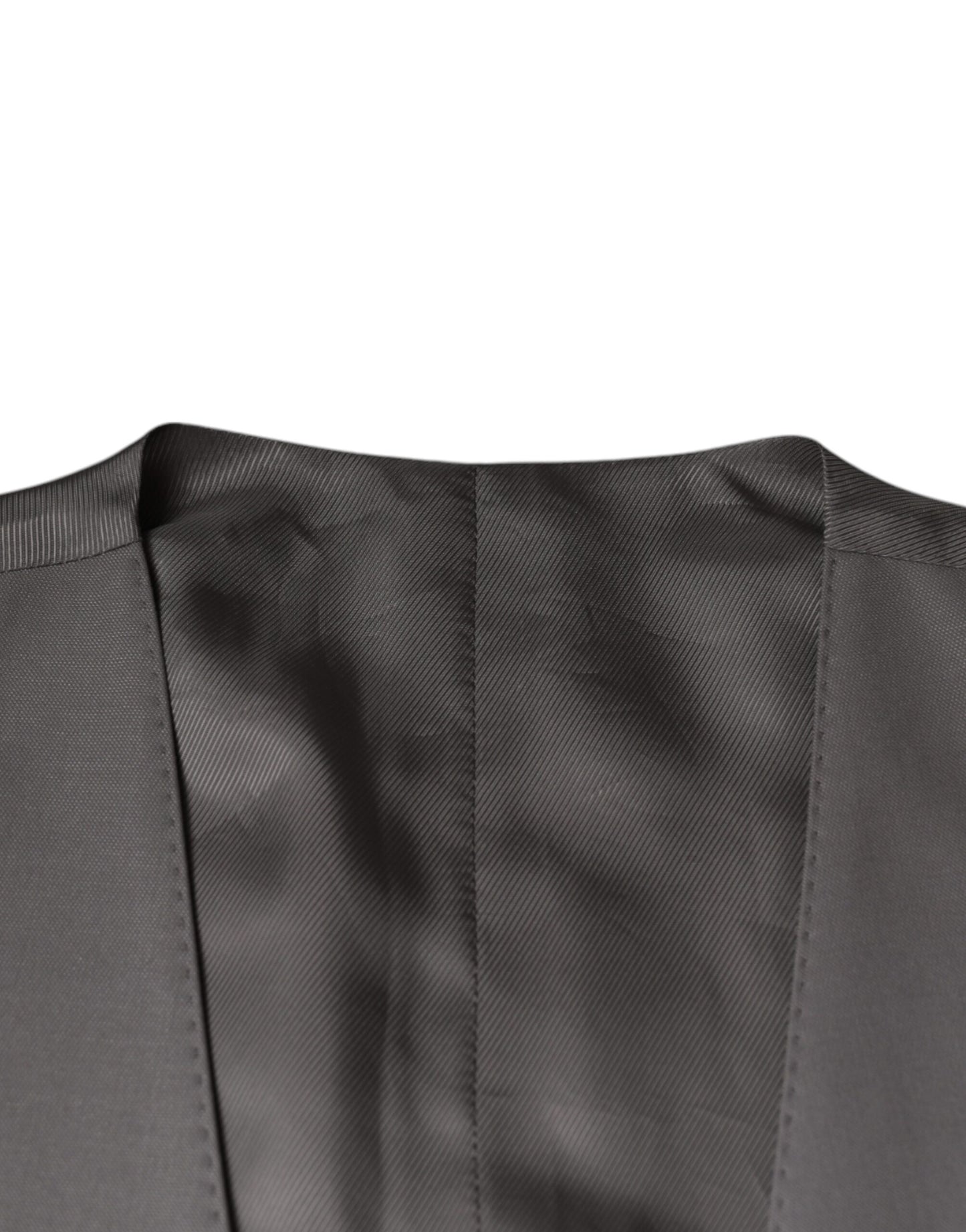 Dolce & Gabbana Hellgraue Weste aus Wolle für formelle Anlässe