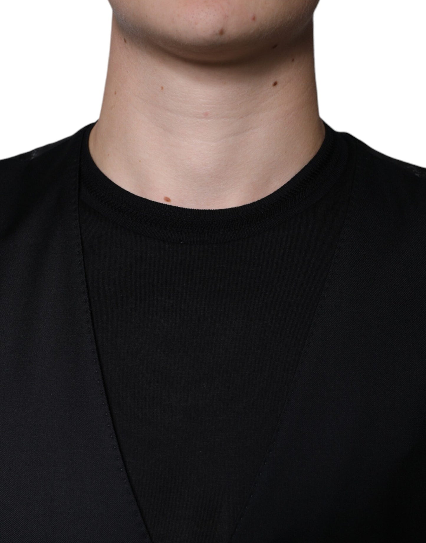 Dolce & Gabbana Schwarze Wollweste, formelle Weste