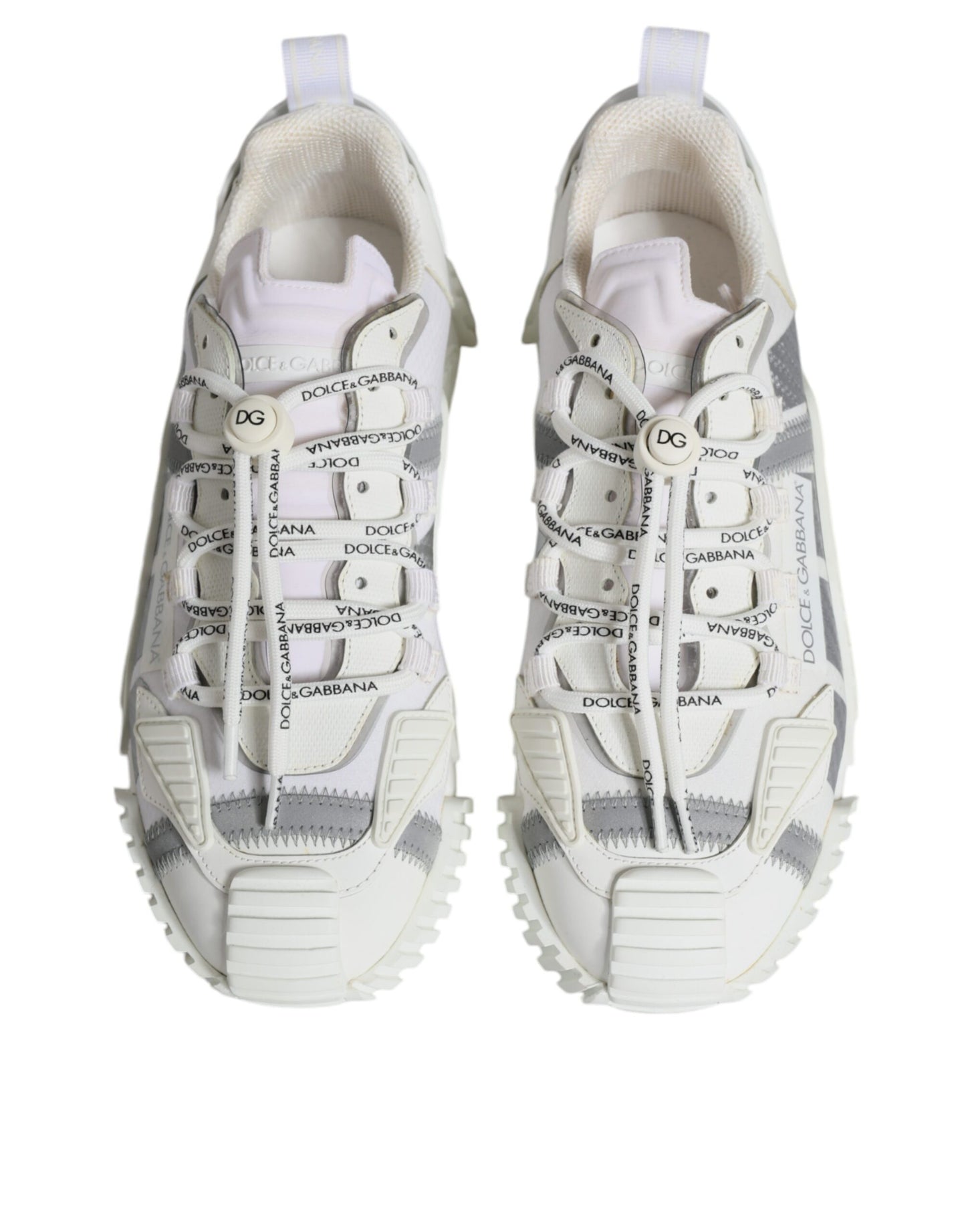 Dolce & Gabbana – Weiße, niedrige Schnürschuhe NS1