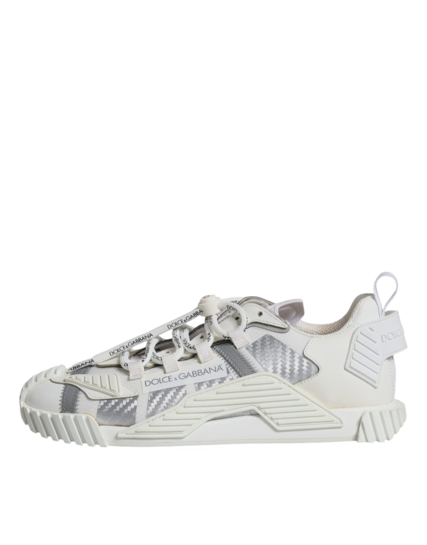 Dolce & Gabbana – Weiße, niedrige Schnürschuhe NS1