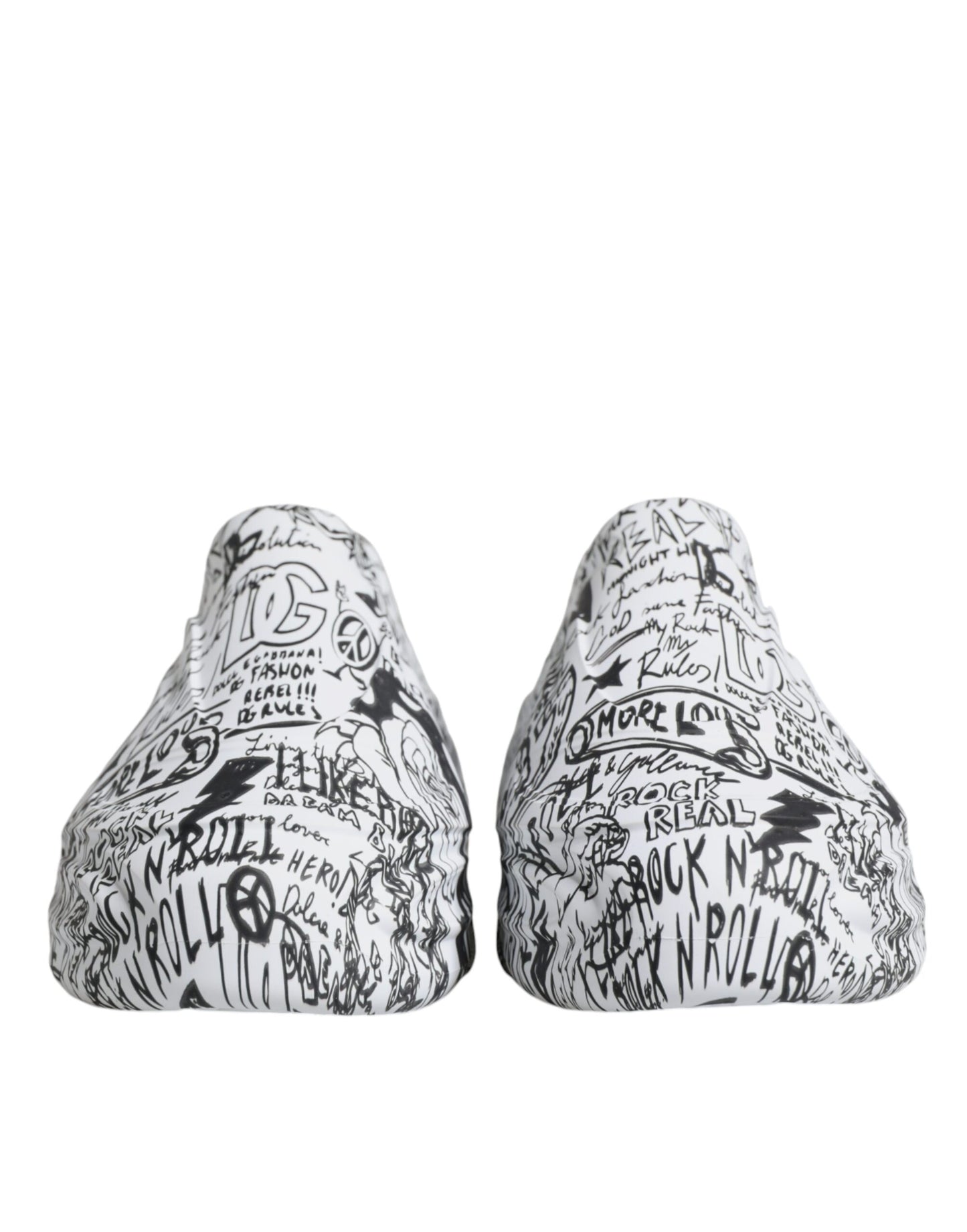 Dolce & Gabbana Daymaster Sneakers in Weiß und Schwarz mit Graffiti-Motiv