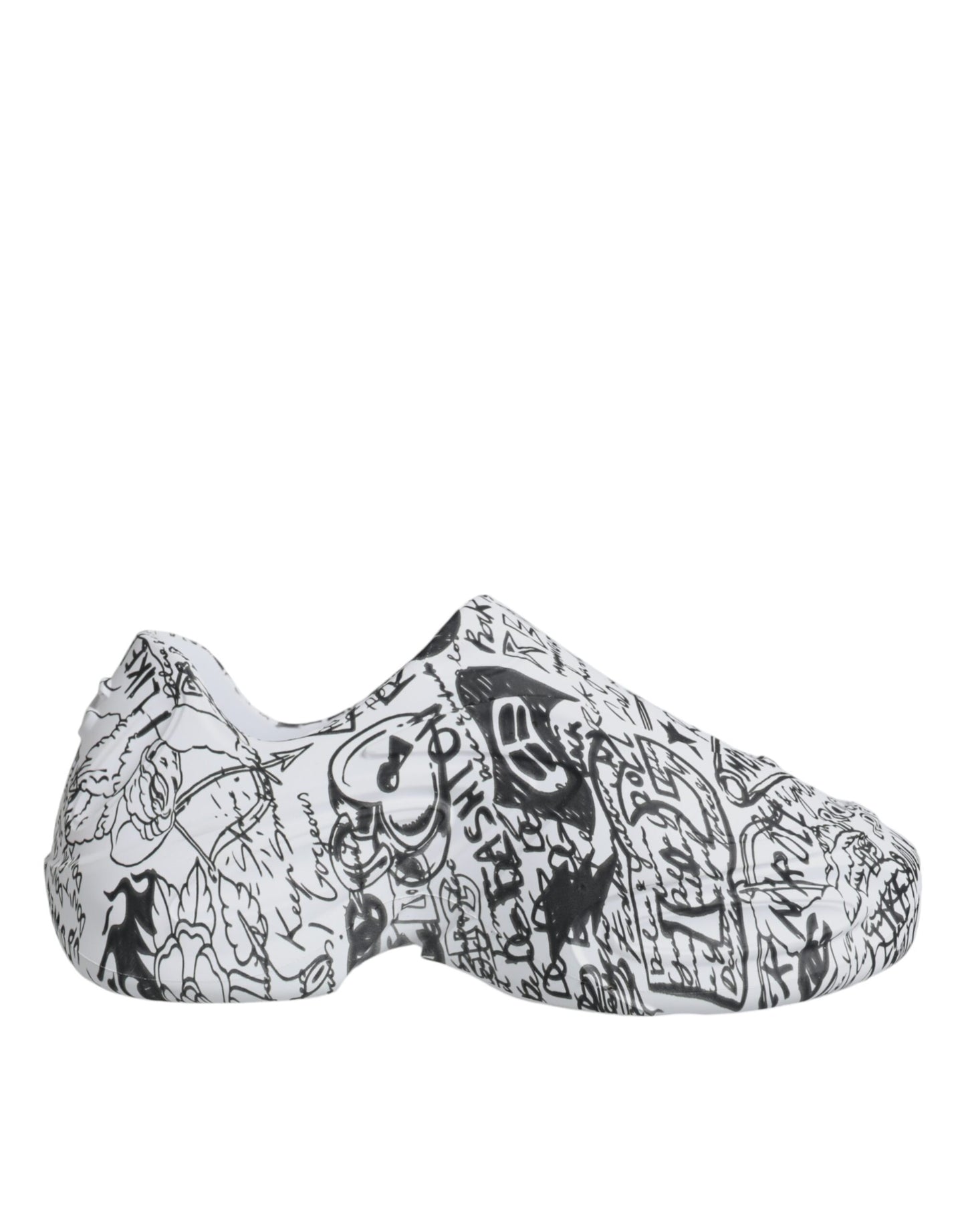 Dolce & Gabbana Daymaster Sneakers in Weiß und Schwarz mit Graffiti-Motiv