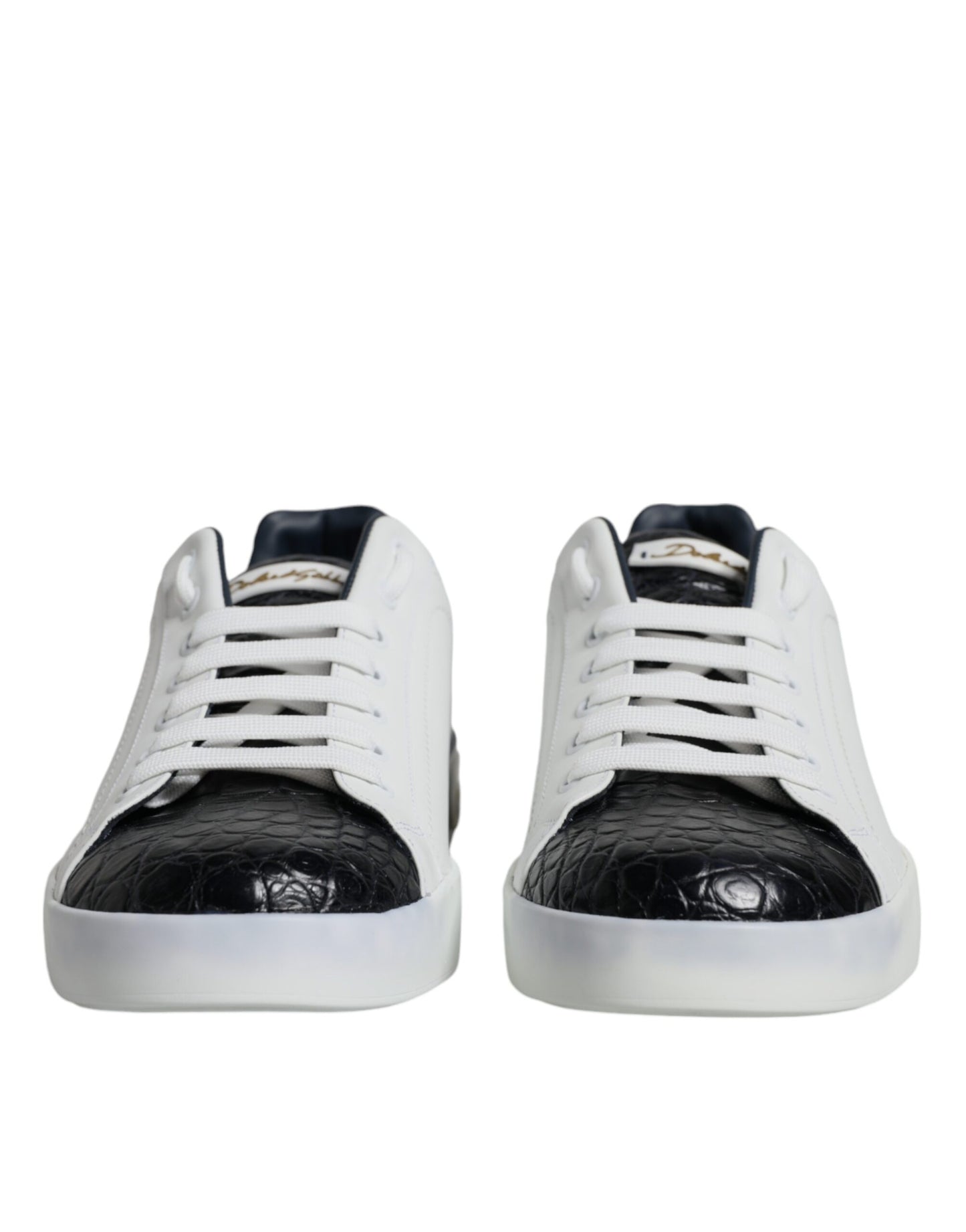 Dolce & Gabbana – Portofino-Sneakers aus weißem Leder mit Logo